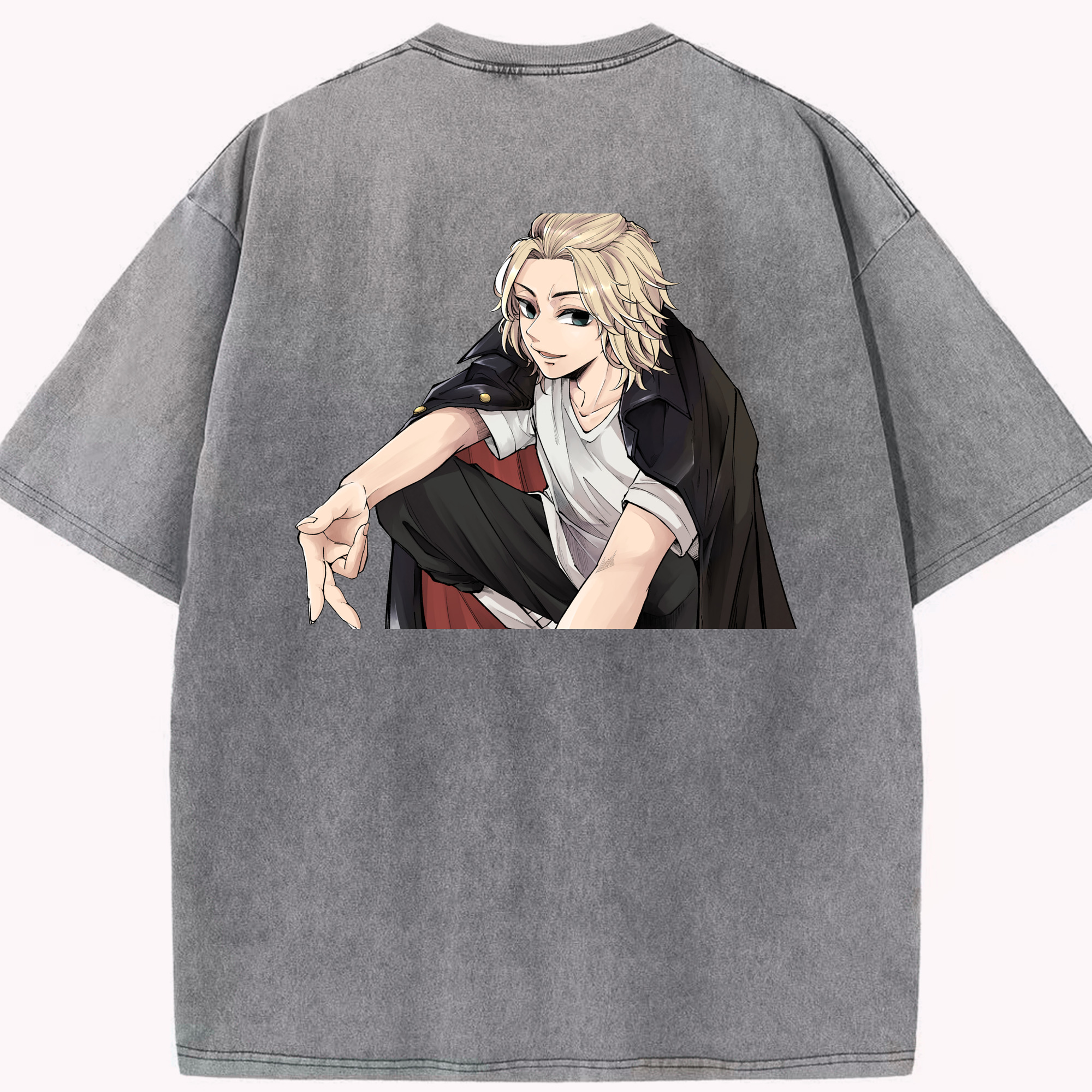 （画像用） 東京リベンジャーズ Tokyo Revengers 綿100% ヴィンテージ風 半袖Tシャツ（背面プリント）