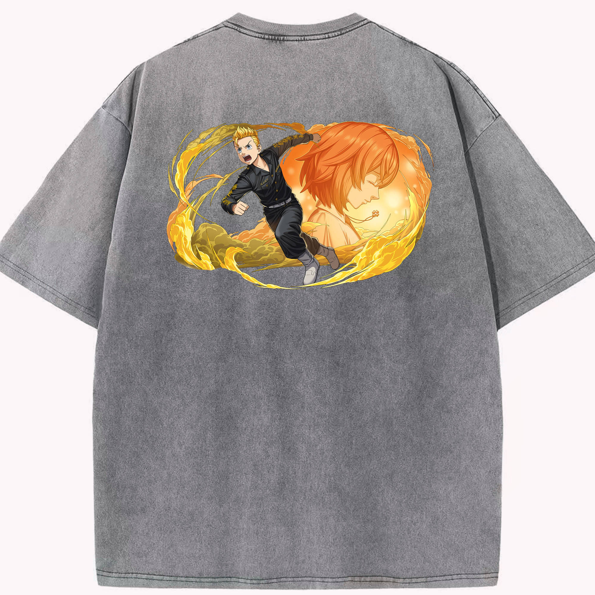 （画像用） 東京リベンジャーズ Tokyo Revengers 綿100% ヴィンテージ風 半袖Tシャツ（背面プリント）
