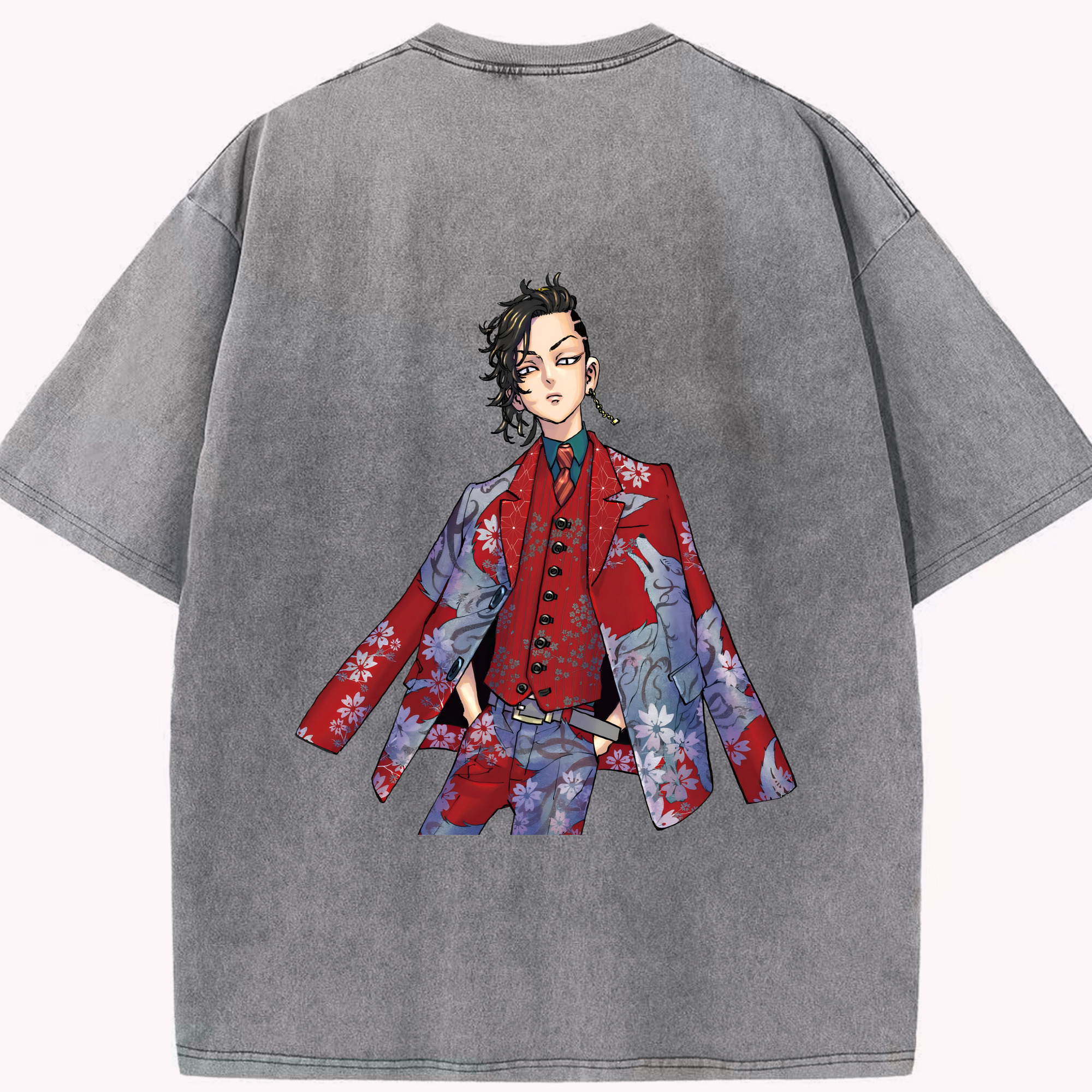 （画像用） 東京リベンジャーズ Tokyo Revengers 綿100% ヴィンテージ風 半袖Tシャツ（背面プリント）
