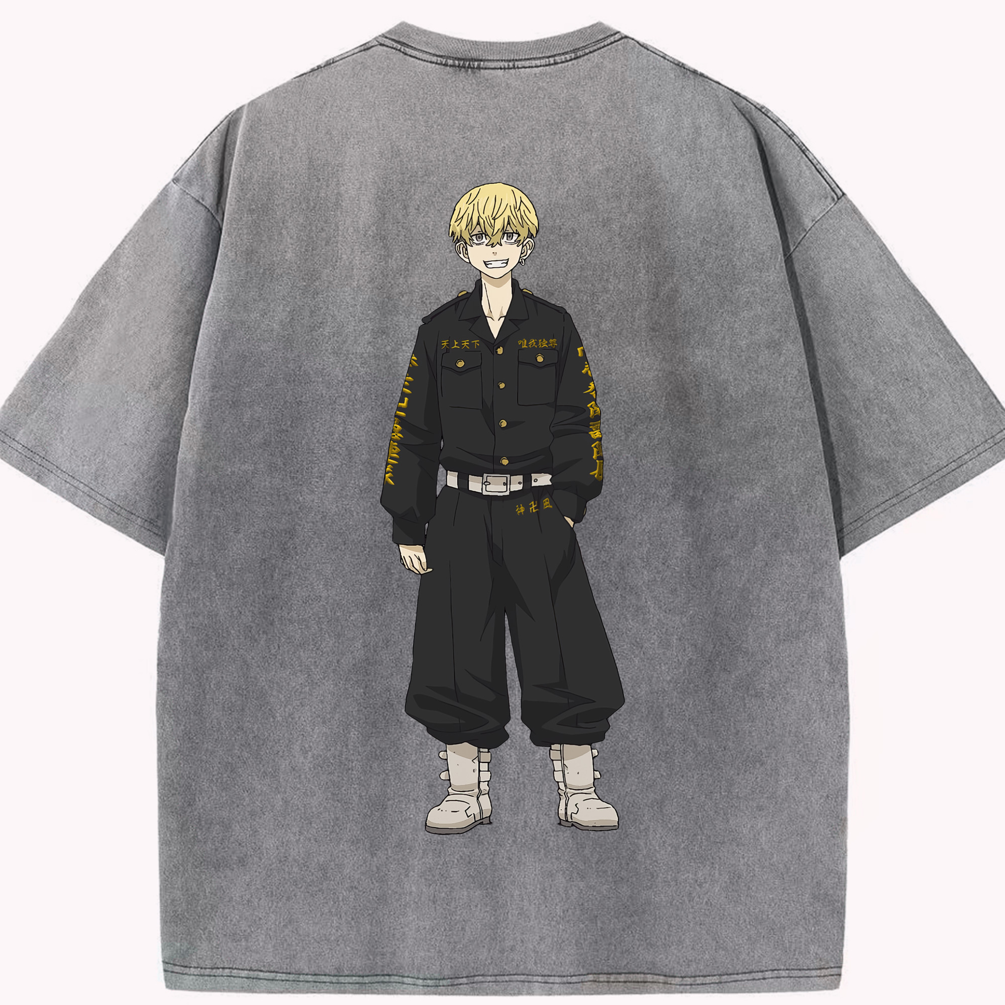 （画像用） 東京リベンジャーズ Tokyo Revengers 綿100% ヴィンテージ風 半袖Tシャツ（背面プリント）
