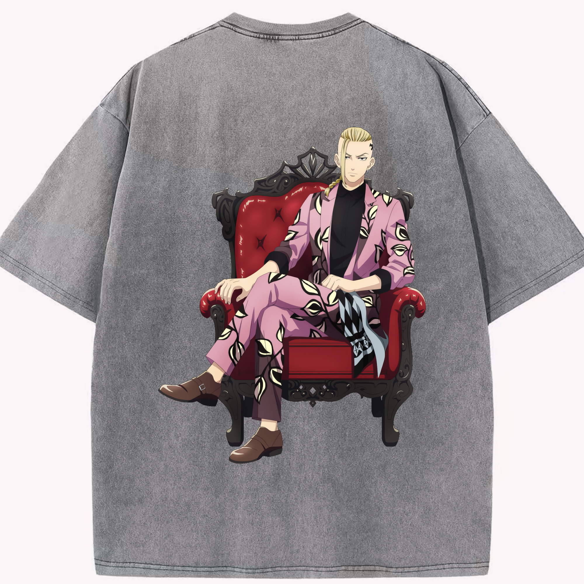（画像用） 東京リベンジャーズ Tokyo Revengers 綿100% ヴィンテージ風 半袖Tシャツ（背面プリント）