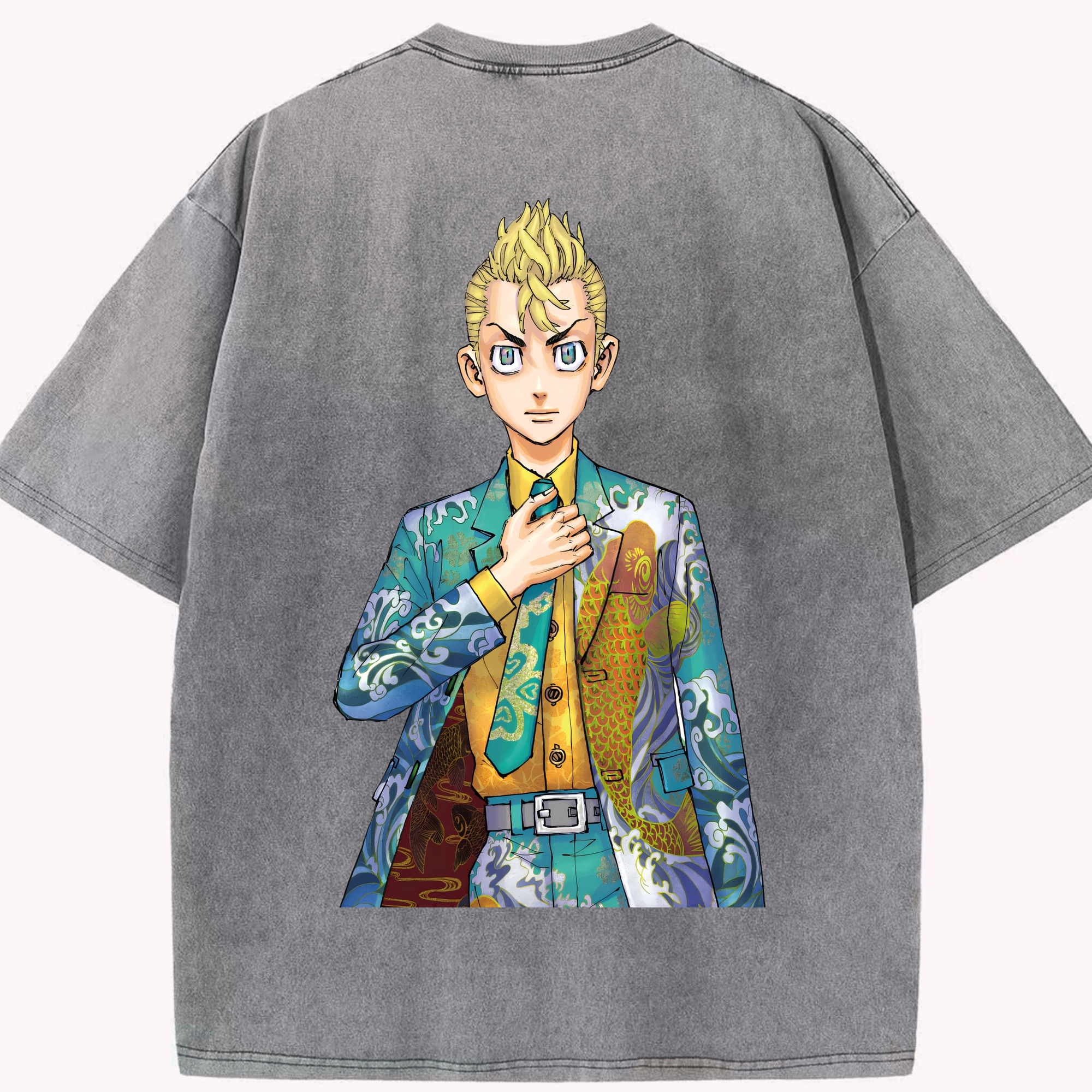 （画像用） 東京リベンジャーズ Tokyo Revengers 綿100% ヴィンテージ風 半袖Tシャツ（背面プリント）