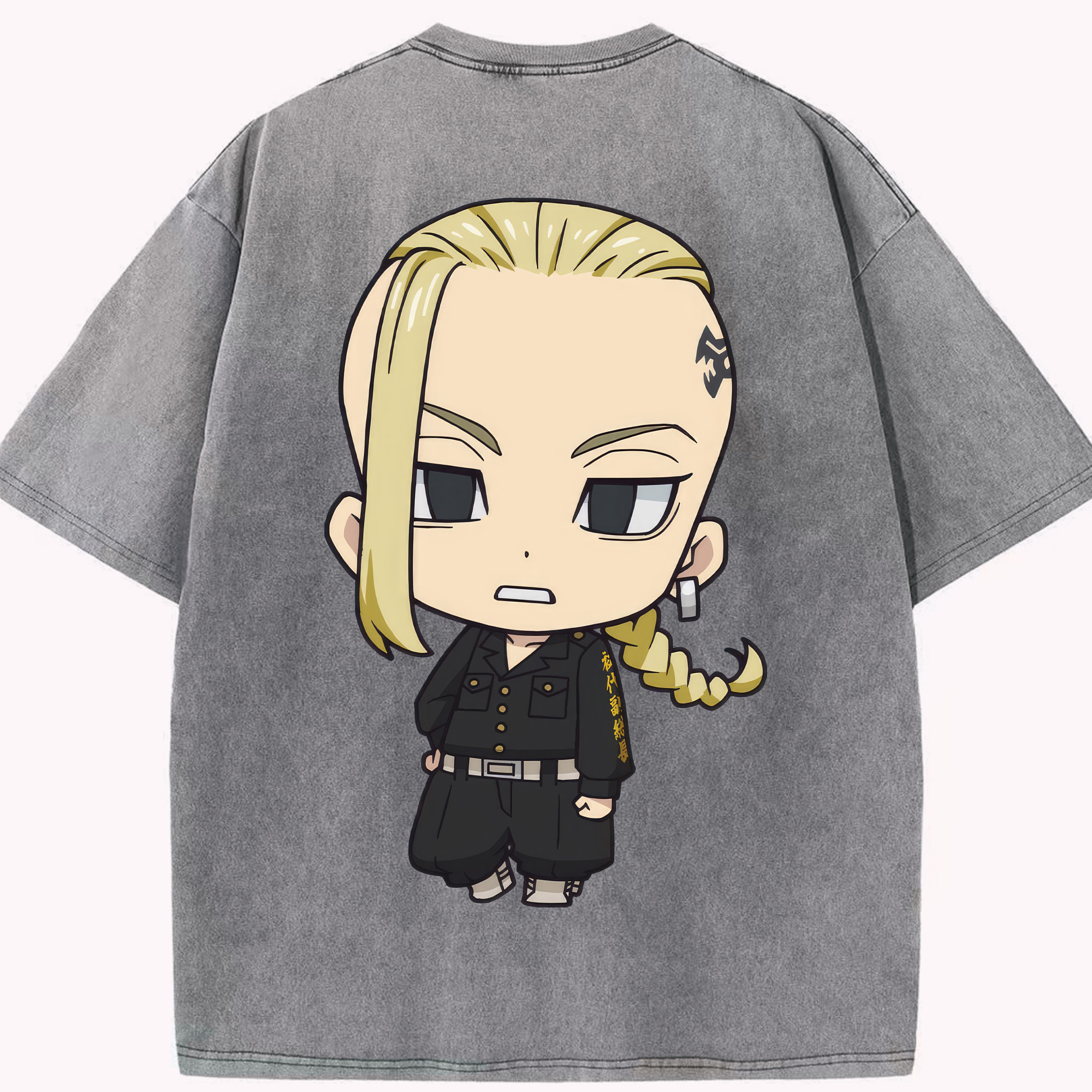 （画像用） 東京リベンジャーズ Tokyo Revengers 綿100% ヴィンテージ風 半袖Tシャツ（背面プリント）