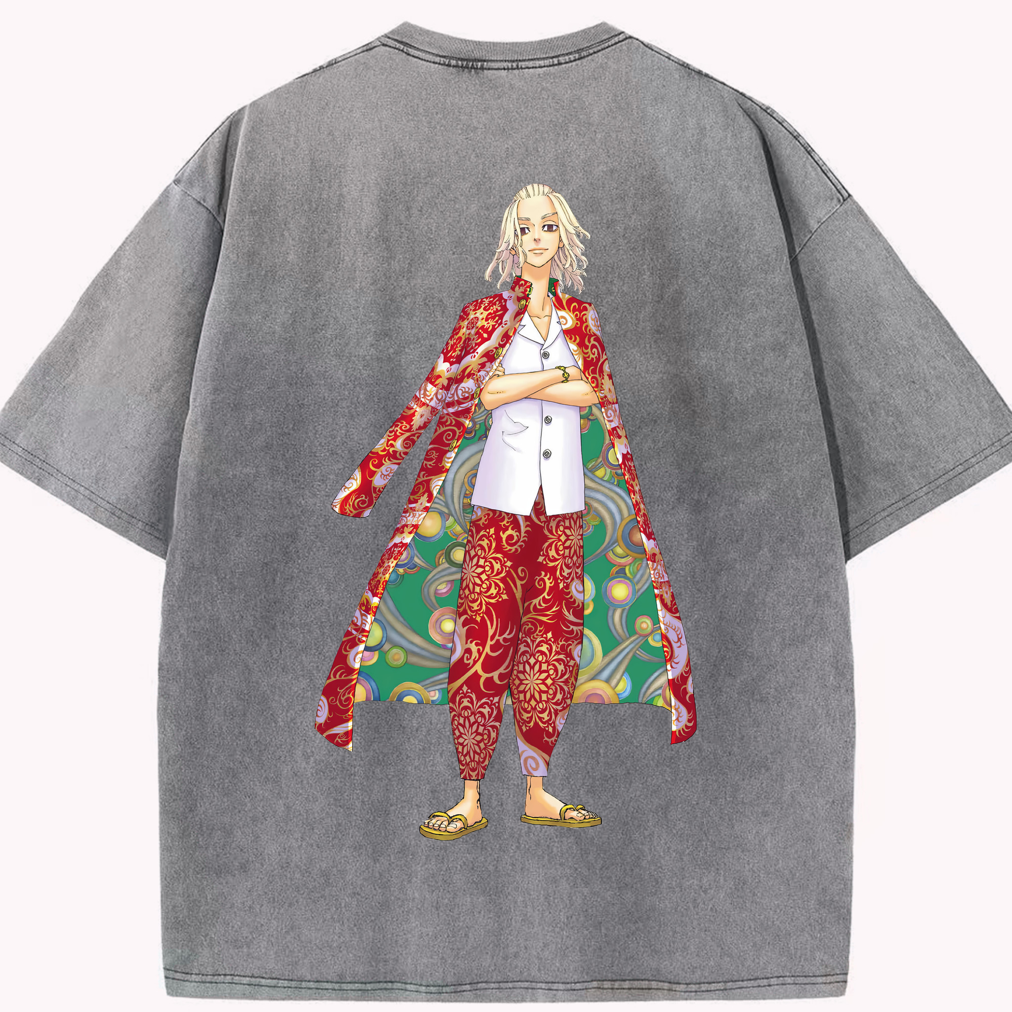 （画像用） 東京リベンジャーズ Tokyo Revengers 綿100% ヴィンテージ風 半袖Tシャツ（背面プリント）