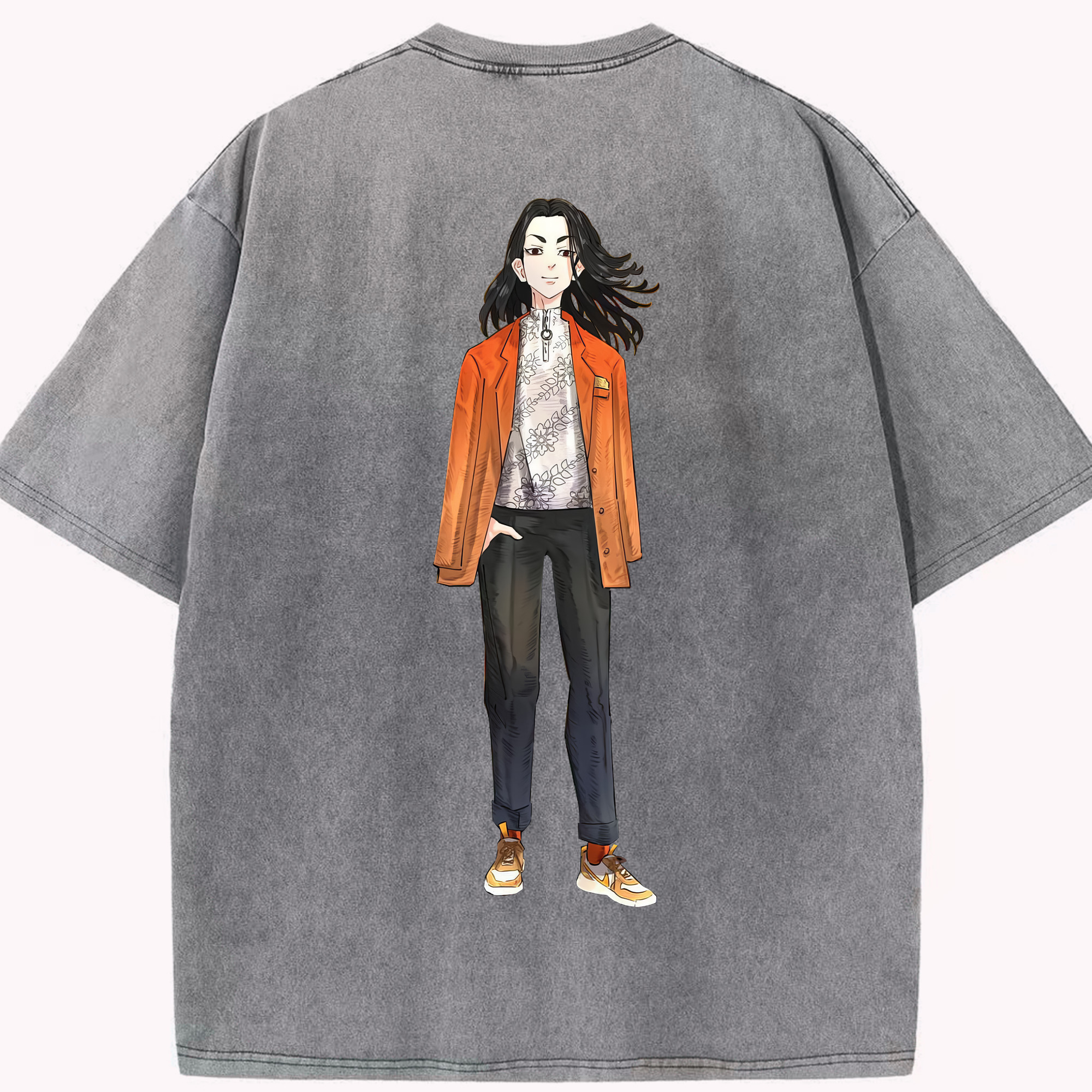 （画像用） 東京リベンジャーズ Tokyo Revengers 綿100% ヴィンテージ風 半袖Tシャツ（背面プリント）