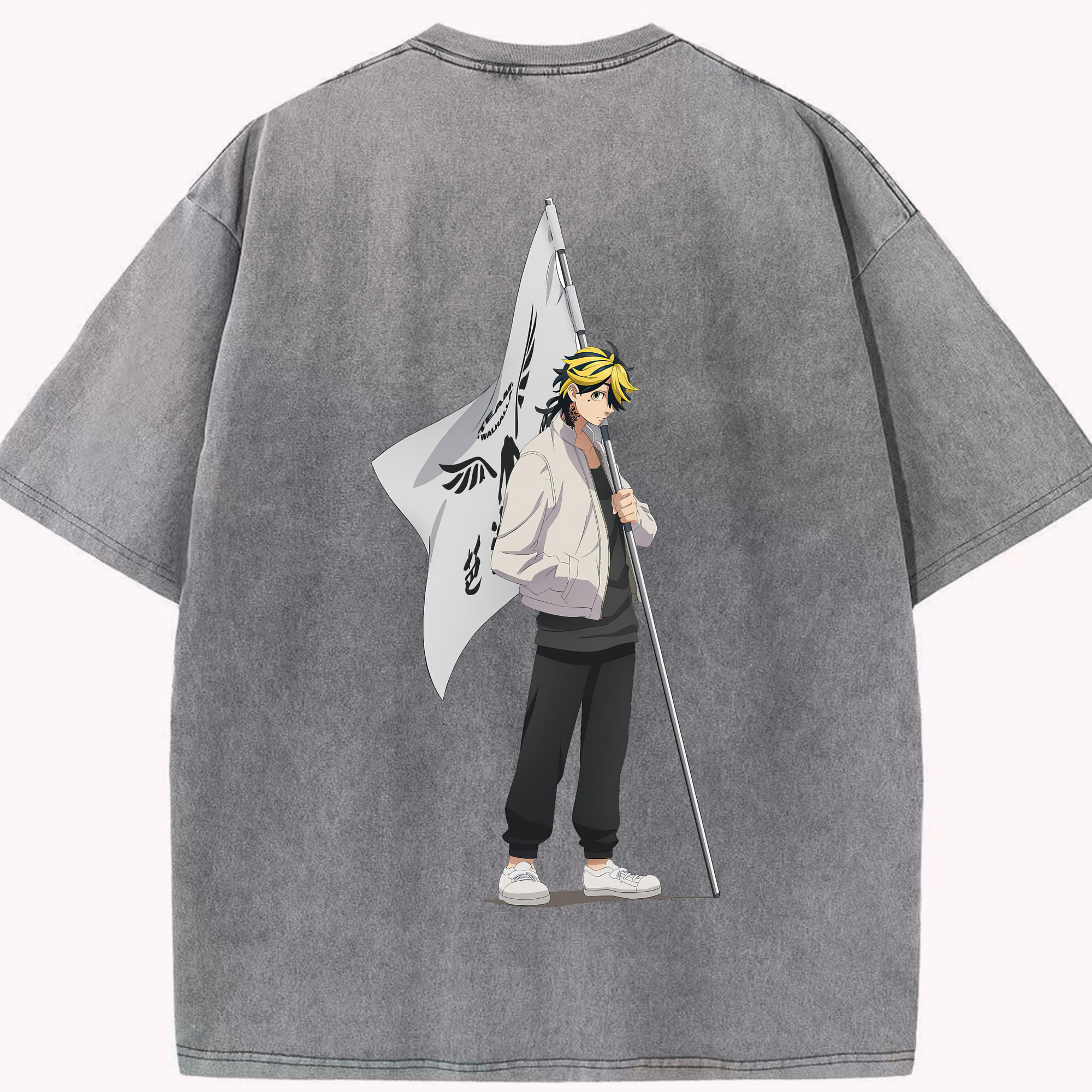 （画像用） 東京リベンジャーズ Tokyo Revengers 綿100% ヴィンテージ風 半袖Tシャツ（背面プリント）