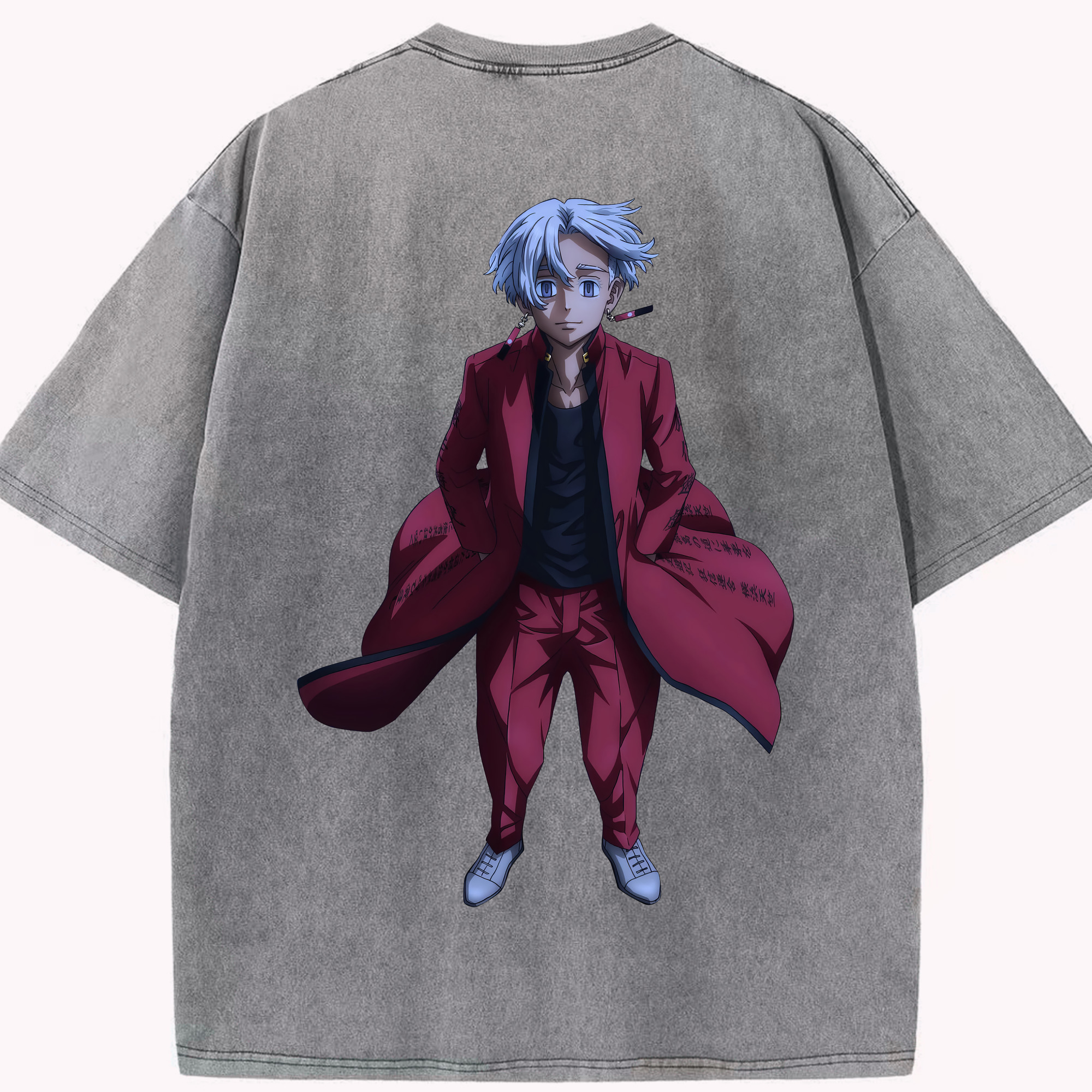 （画像用） 東京リベンジャーズ Tokyo Revengers 綿100% ヴィンテージ風 半袖Tシャツ（背面プリント）