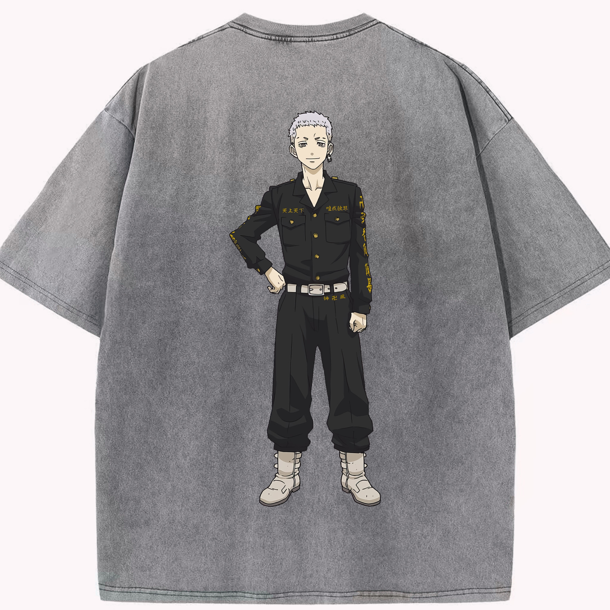 （画像用） 東京リベンジャーズ Tokyo Revengers 綿100% ヴィンテージ風 半袖Tシャツ（背面プリント）