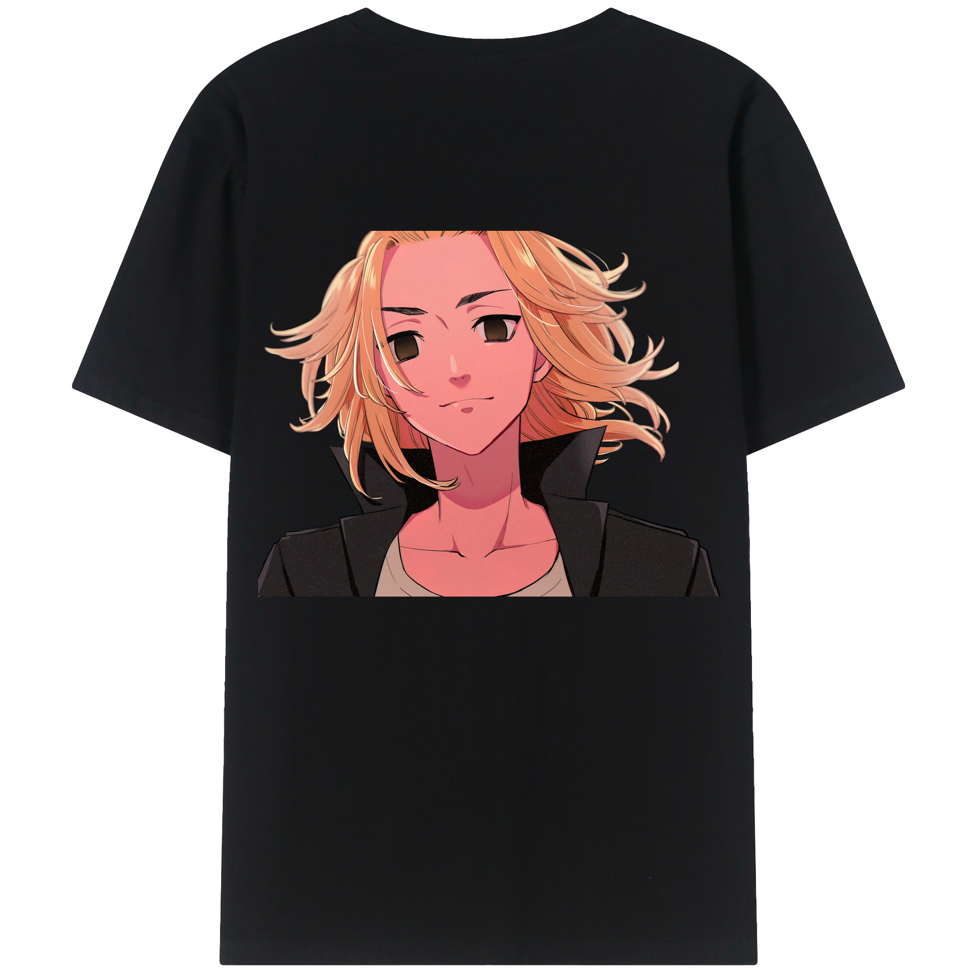 （画像用） 東京リベンジャーズ Tokyo Revengers 綿100％ メンズ半袖Tシャツ（バックプリント） 通気性