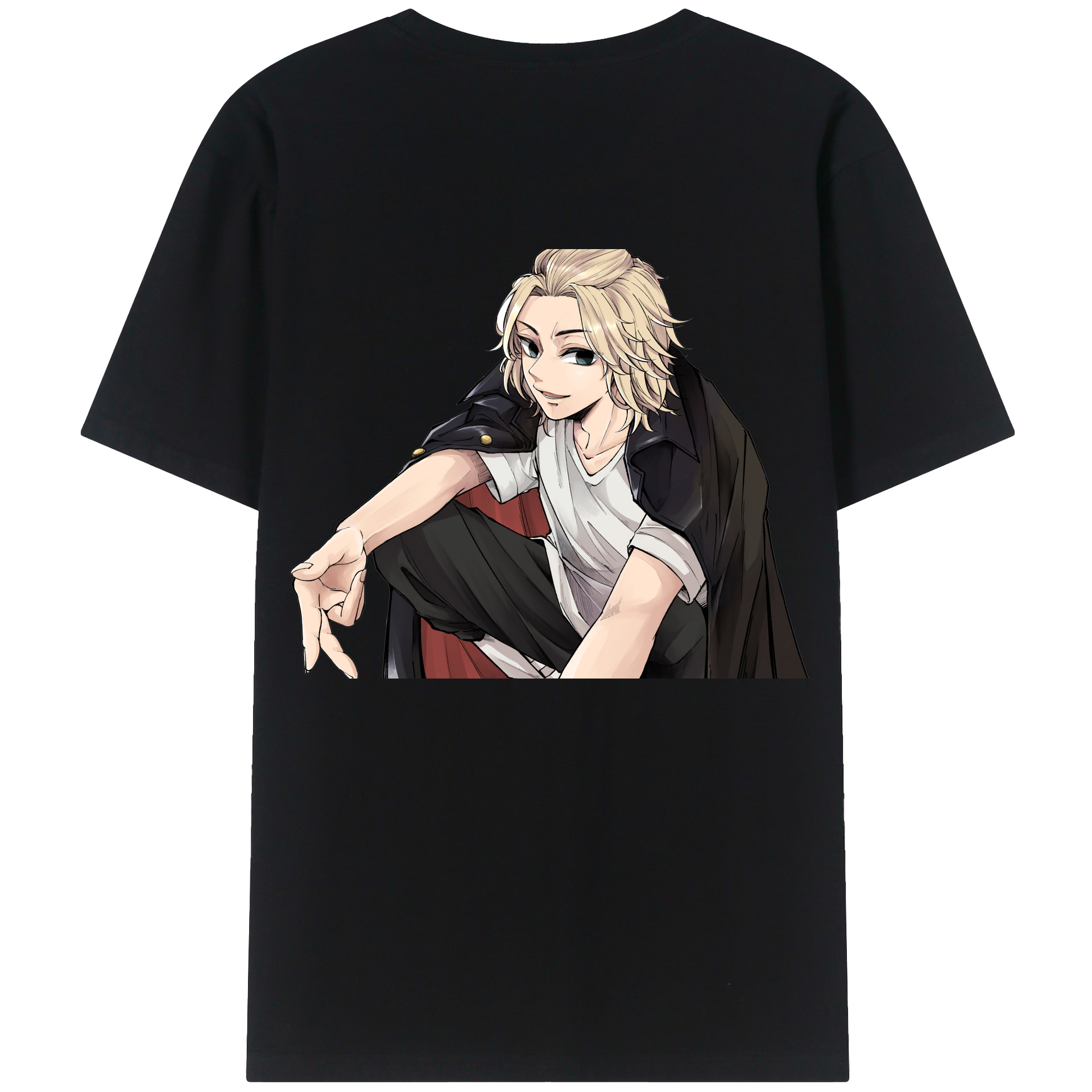 （画像用） 東京リベンジャーズ Tokyo Revengers 綿100％ メンズ半袖Tシャツ（バックプリント） 通気性