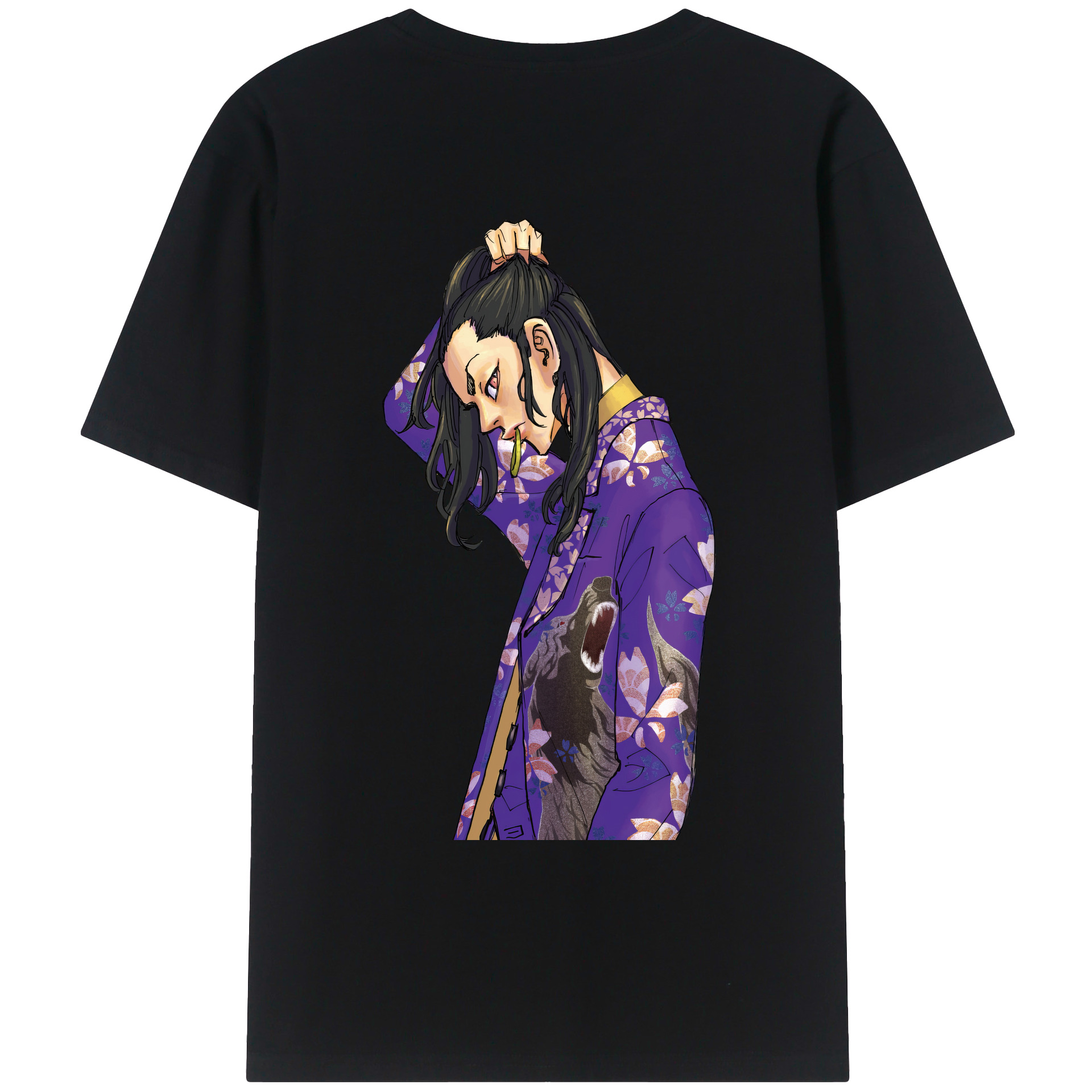 （画像用） 東京リベンジャーズ Tokyo Revengers 綿100％ メンズ半袖Tシャツ（バックプリント） 通気性
