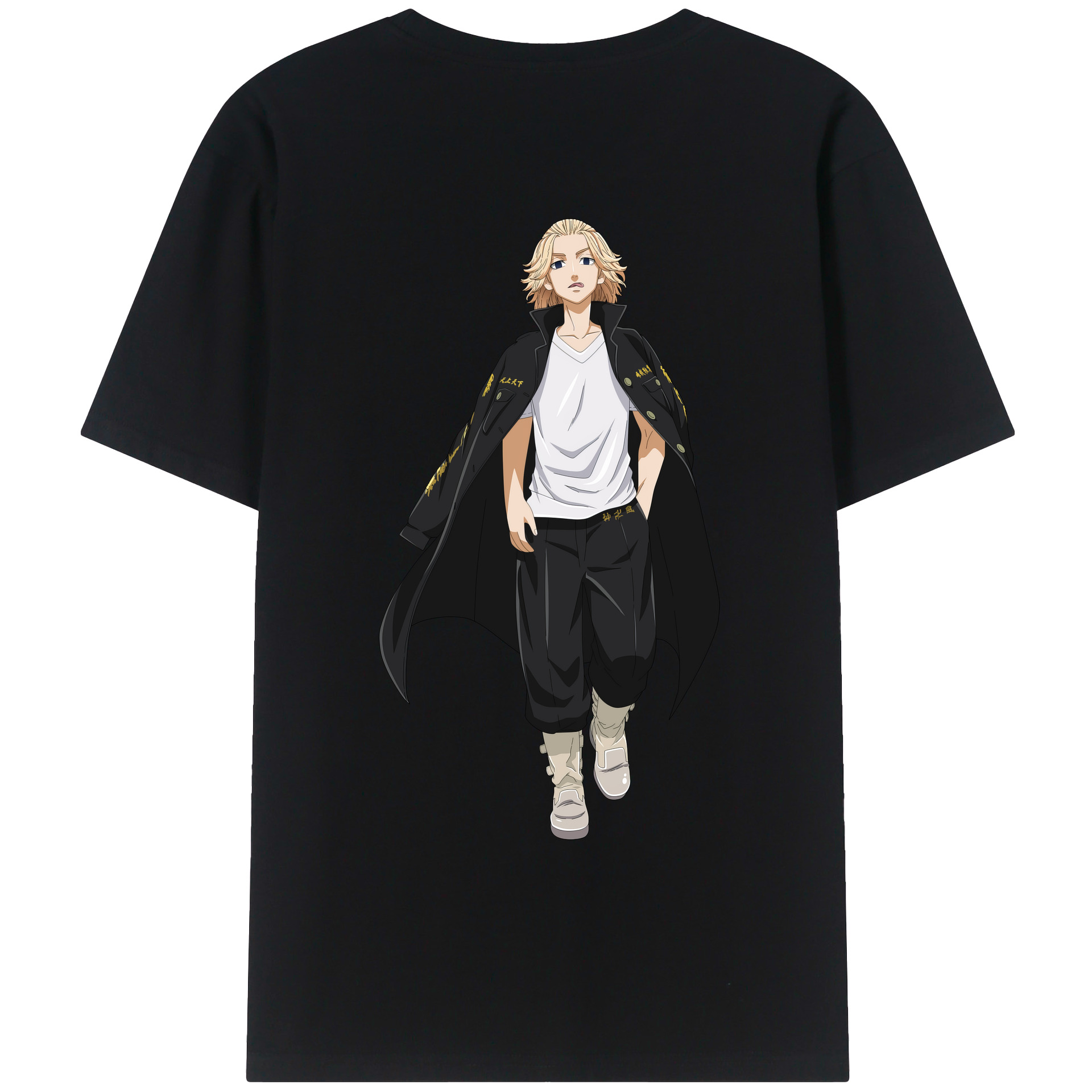 （画像用） 東京リベンジャーズ Tokyo Revengers 綿100％ メンズ半袖Tシャツ（バックプリント） 通気性