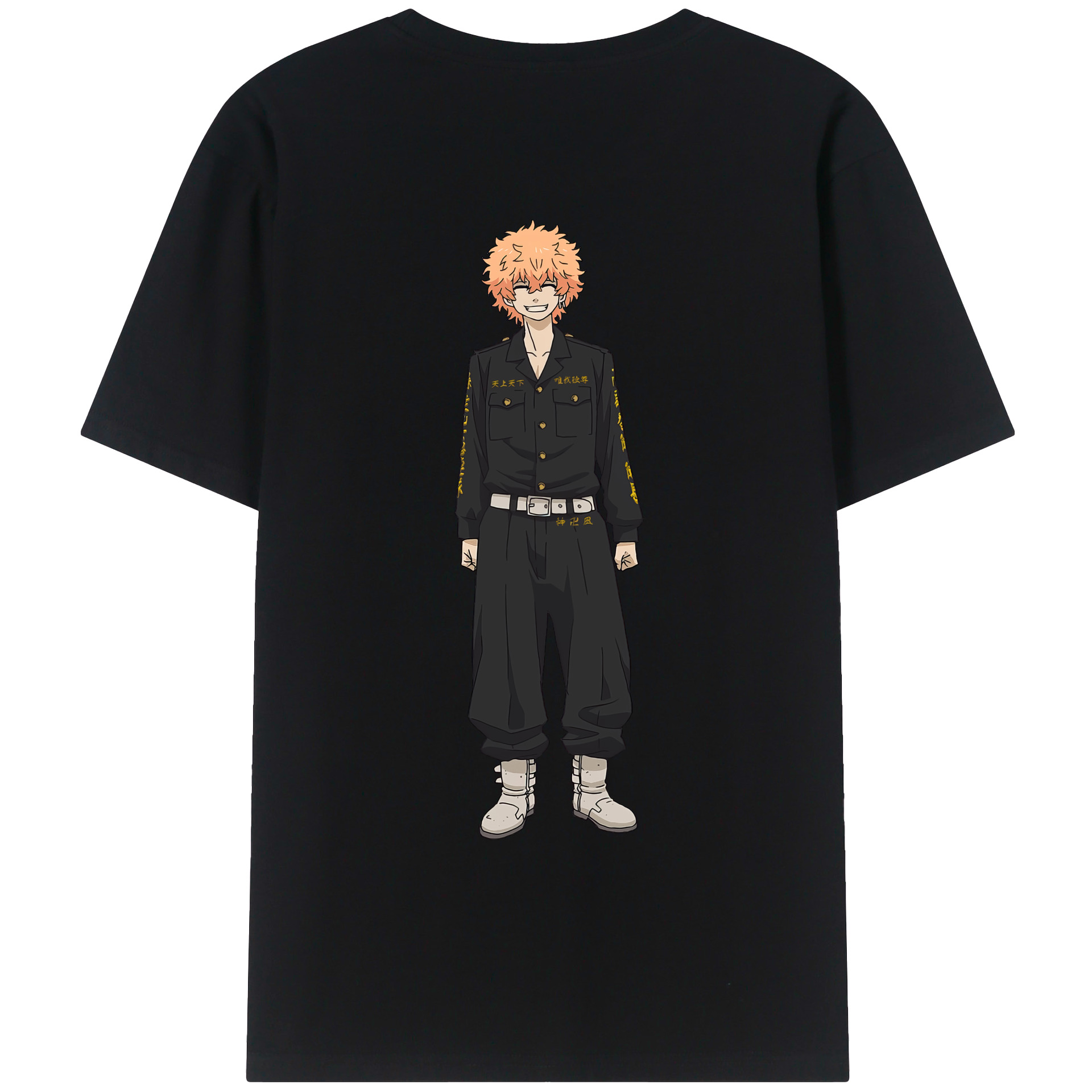 （画像用） 東京リベンジャーズ Tokyo Revengers 綿100％ メンズ半袖Tシャツ（バックプリント） 通気性