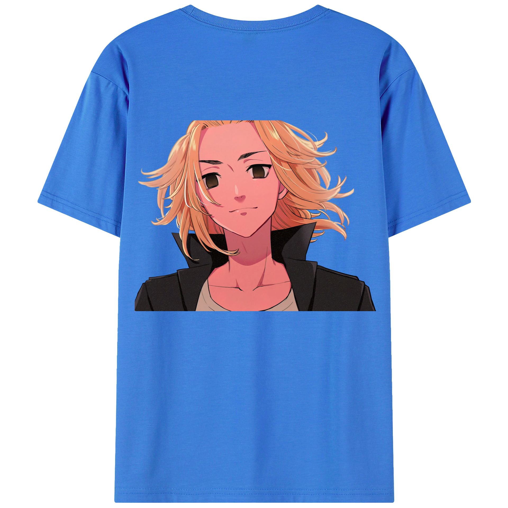 （画像用） 東京リベンジャーズ Tokyo Revengers 綿100％ メンズ半袖Tシャツ（バックプリント） 通気性