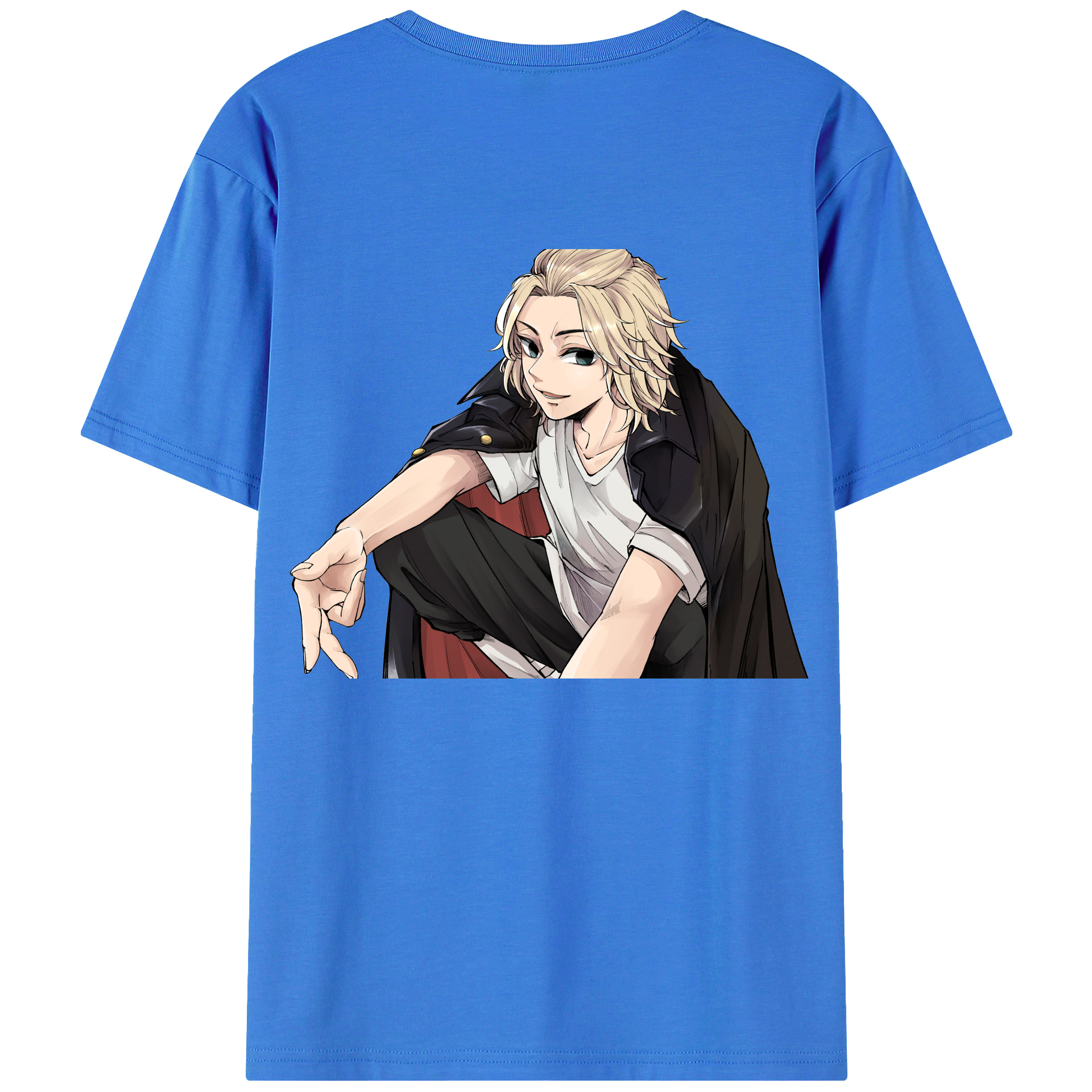 （画像用） 東京リベンジャーズ Tokyo Revengers 綿100％ メンズ半袖Tシャツ（バックプリント） 通気性