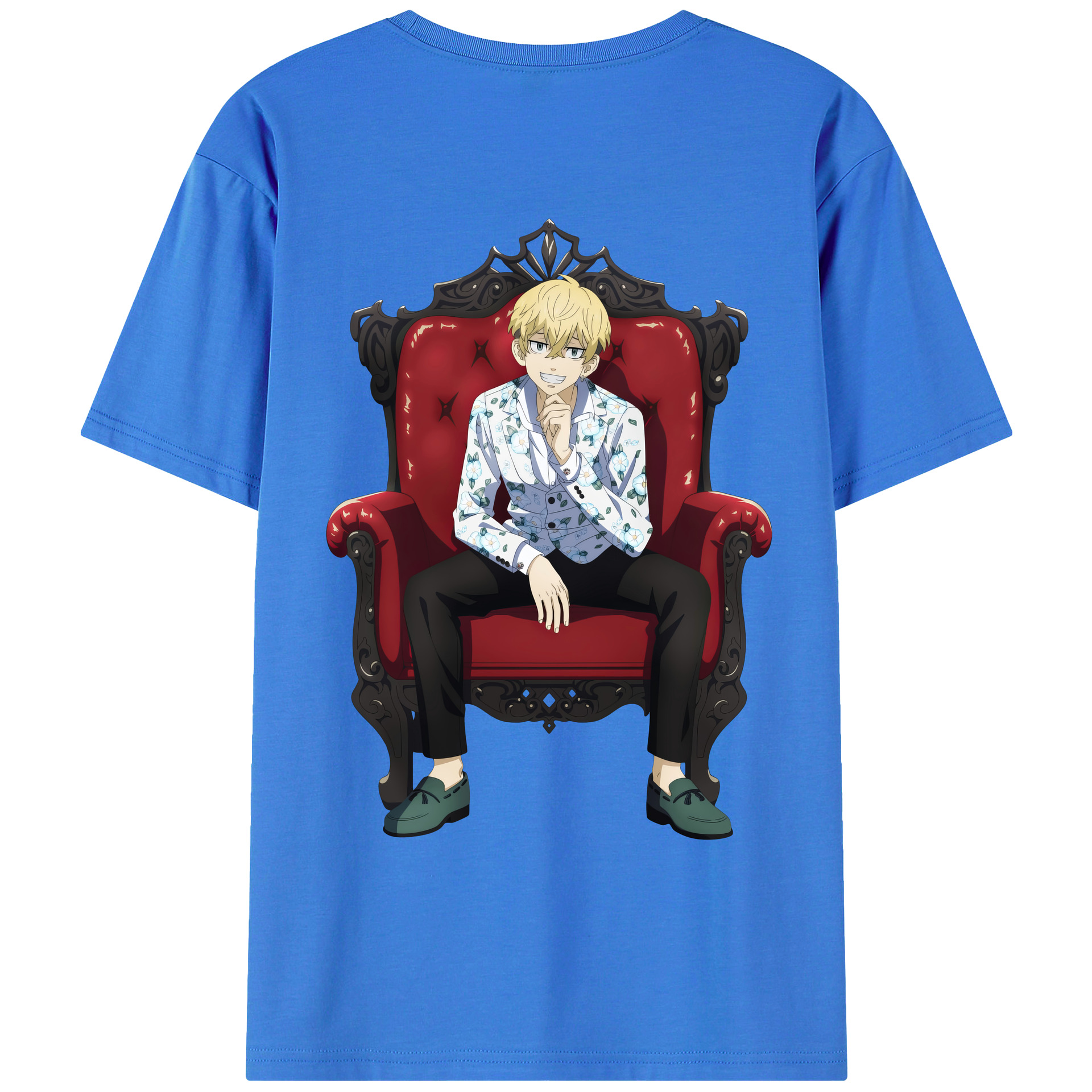 （画像用） 東京リベンジャーズ Tokyo Revengers 綿100％ メンズ半袖Tシャツ（バックプリント） 通気性