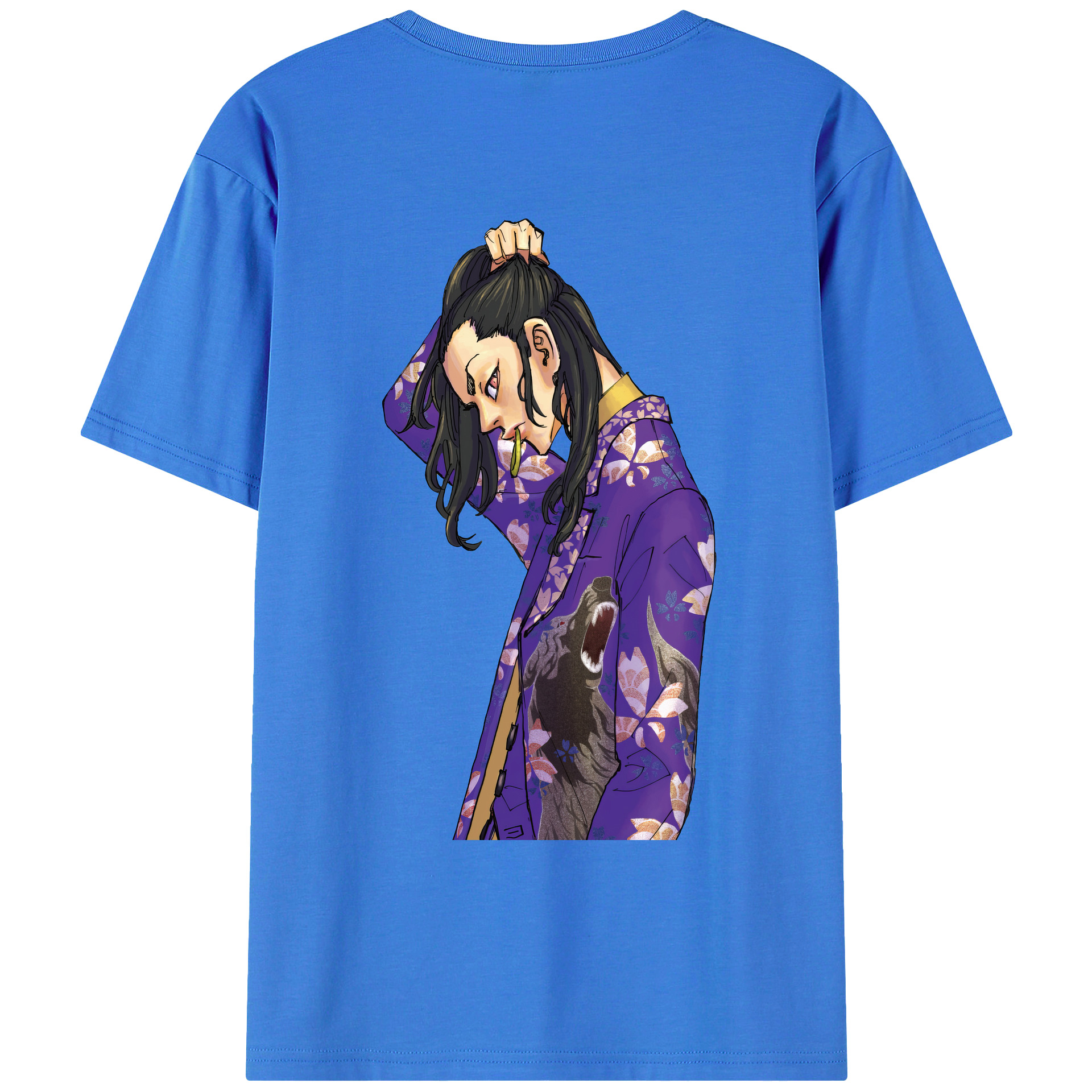 （画像用） 東京リベンジャーズ Tokyo Revengers 綿100％ メンズ半袖Tシャツ（バックプリント） 通気性