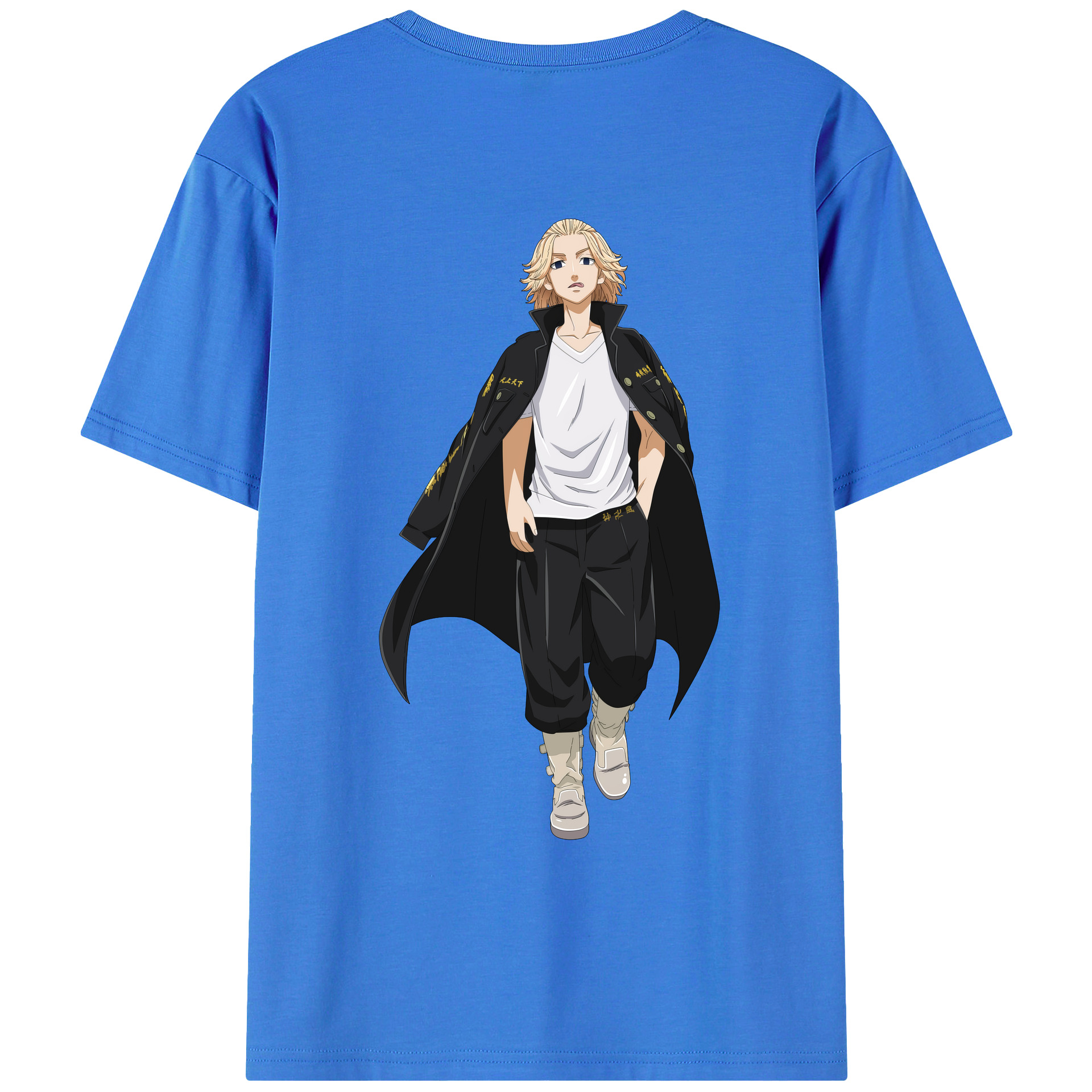 （画像用） 東京リベンジャーズ Tokyo Revengers 綿100％ メンズ半袖Tシャツ（バックプリント） 通気性