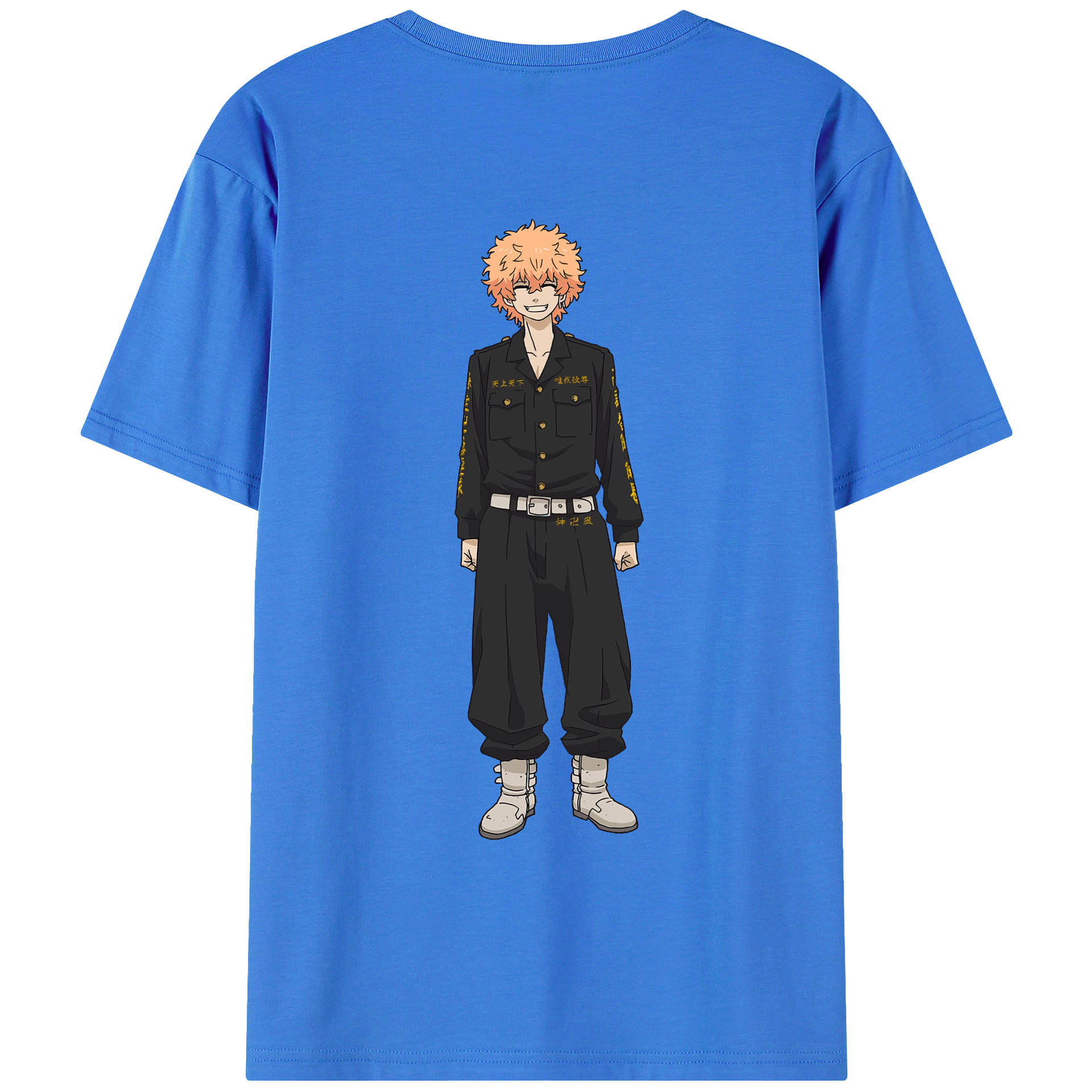 （画像用） 東京リベンジャーズ Tokyo Revengers 綿100％ メンズ半袖Tシャツ（バックプリント） 通気性