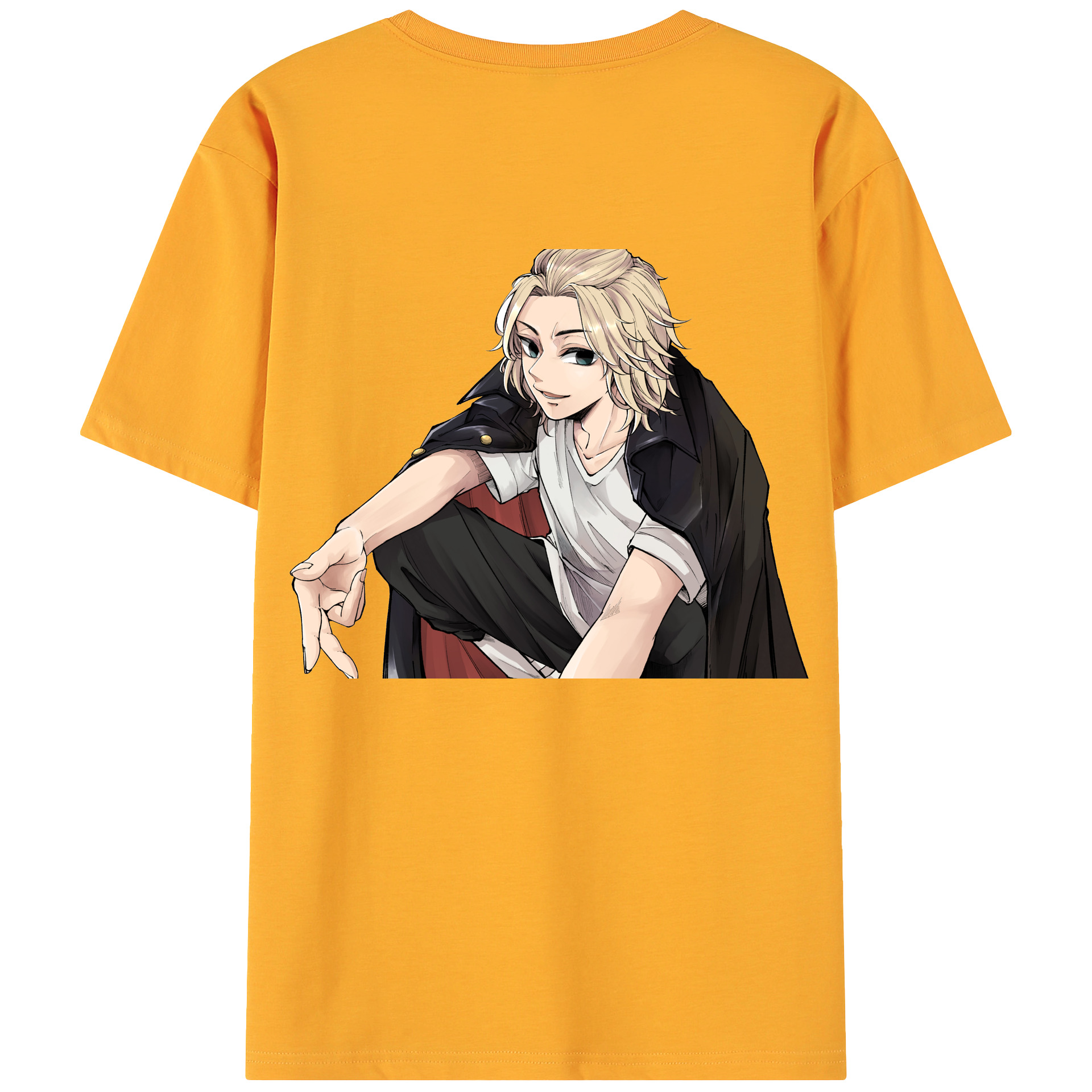 （画像用） 東京リベンジャーズ Tokyo Revengers 綿100％ メンズ半袖Tシャツ（バックプリント） 通気性