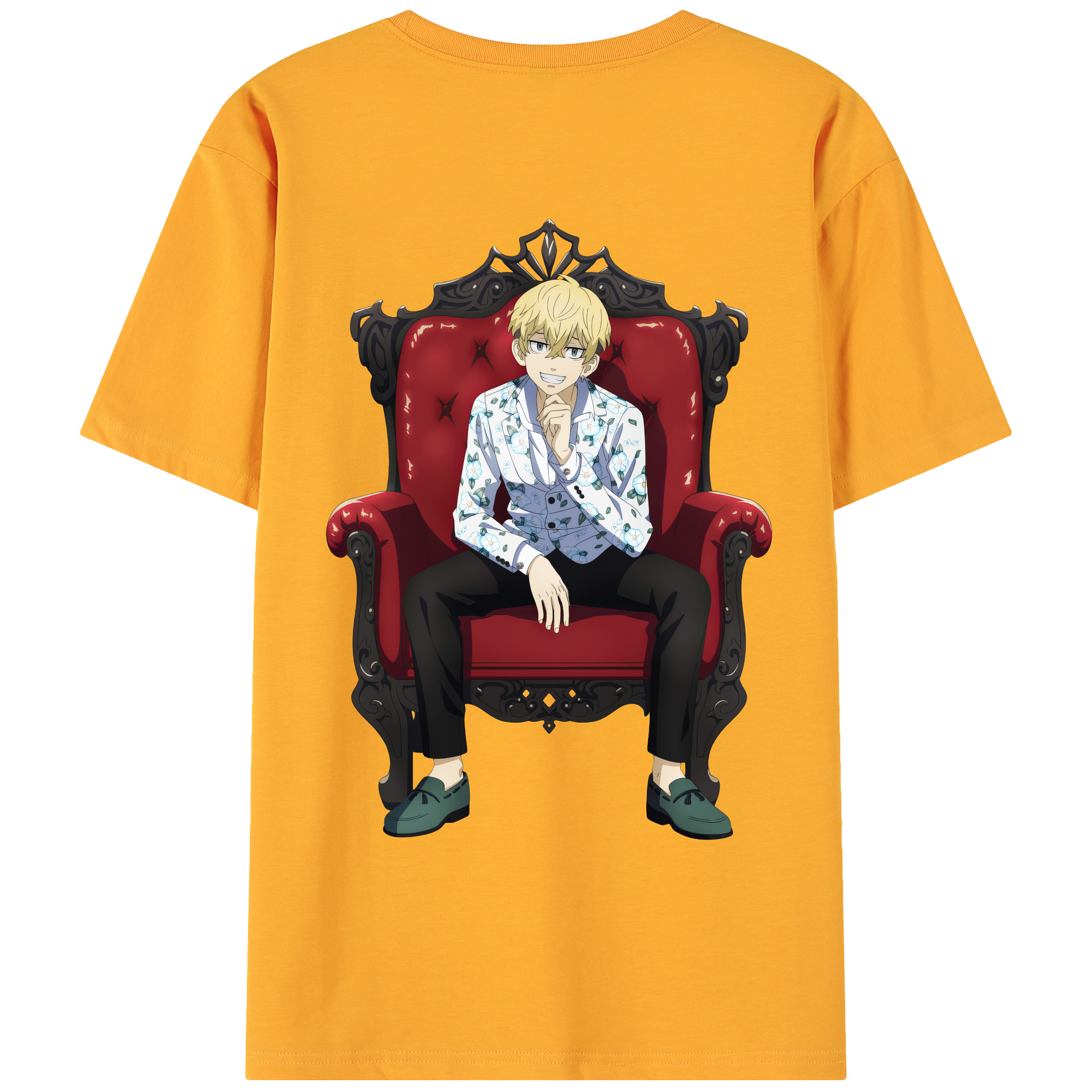 （画像用） 東京リベンジャーズ Tokyo Revengers 綿100％ メンズ半袖Tシャツ（バックプリント） 通気性