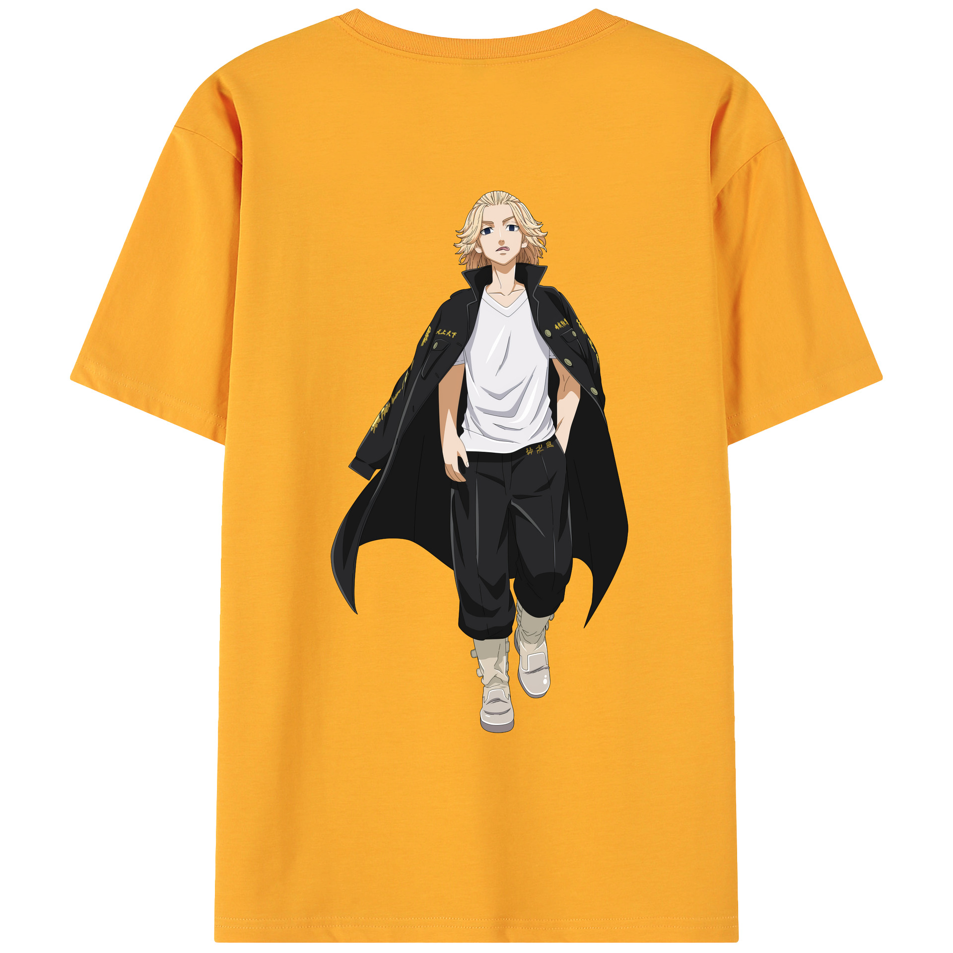 （画像用） 東京リベンジャーズ Tokyo Revengers 綿100％ メンズ半袖Tシャツ（バックプリント） 通気性