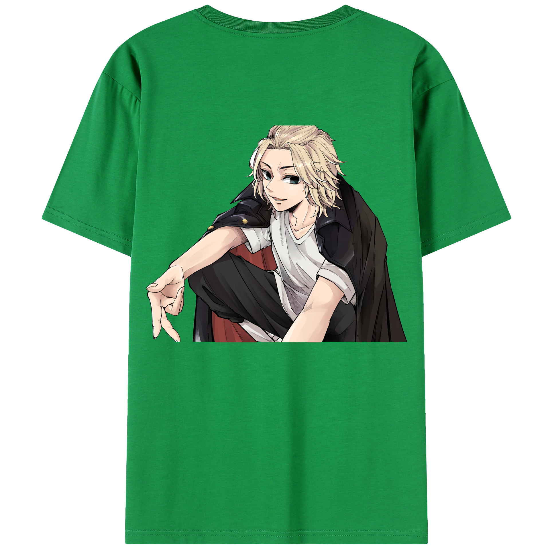 （画像用） 東京リベンジャーズ Tokyo Revengers 綿100％ メンズ半袖Tシャツ（バックプリント） 通気性