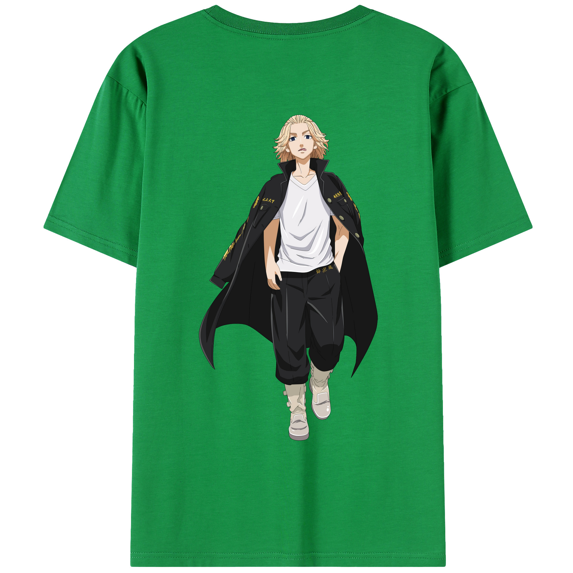 （画像用） 東京リベンジャーズ Tokyo Revengers 綿100％ メンズ半袖Tシャツ（バックプリント） 通気性