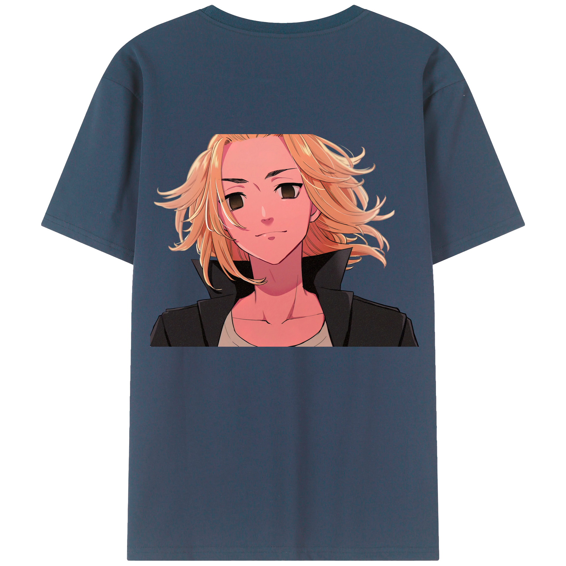 （画像用） 東京リベンジャーズ Tokyo Revengers 綿100％ メンズ半袖Tシャツ（バックプリント） 通気性
