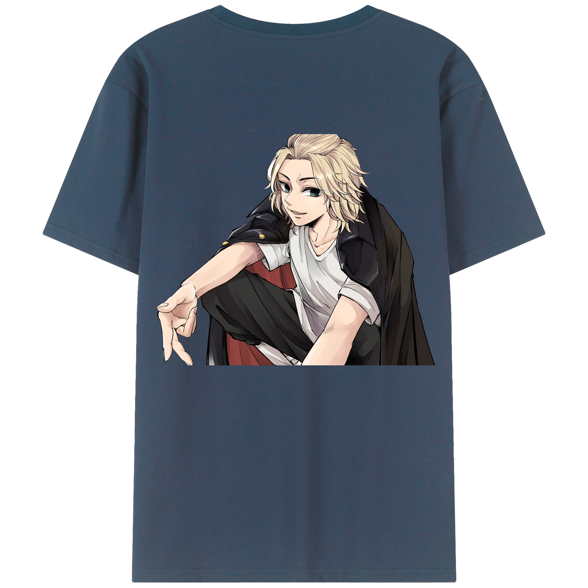 （画像用） 東京リベンジャーズ Tokyo Revengers 綿100％ メンズ半袖Tシャツ（バックプリント） 通気性