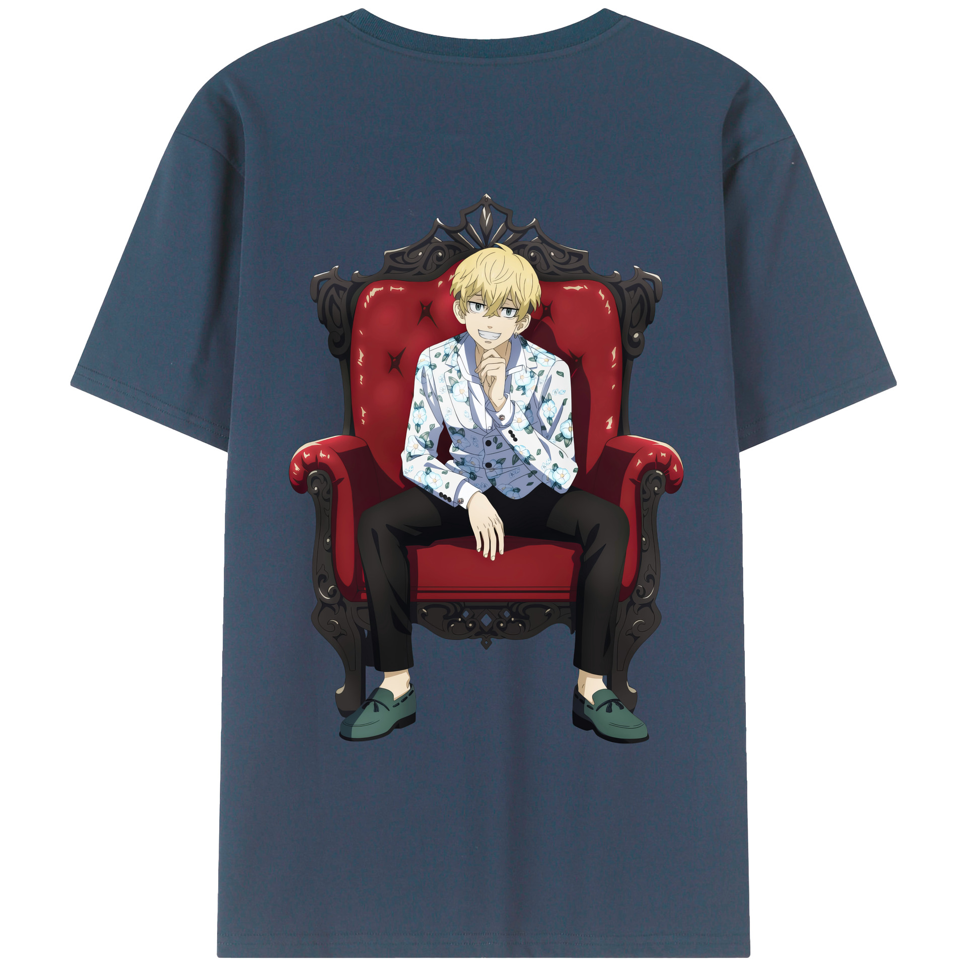（画像用） 東京リベンジャーズ Tokyo Revengers 綿100％ メンズ半袖Tシャツ（バックプリント） 通気性
