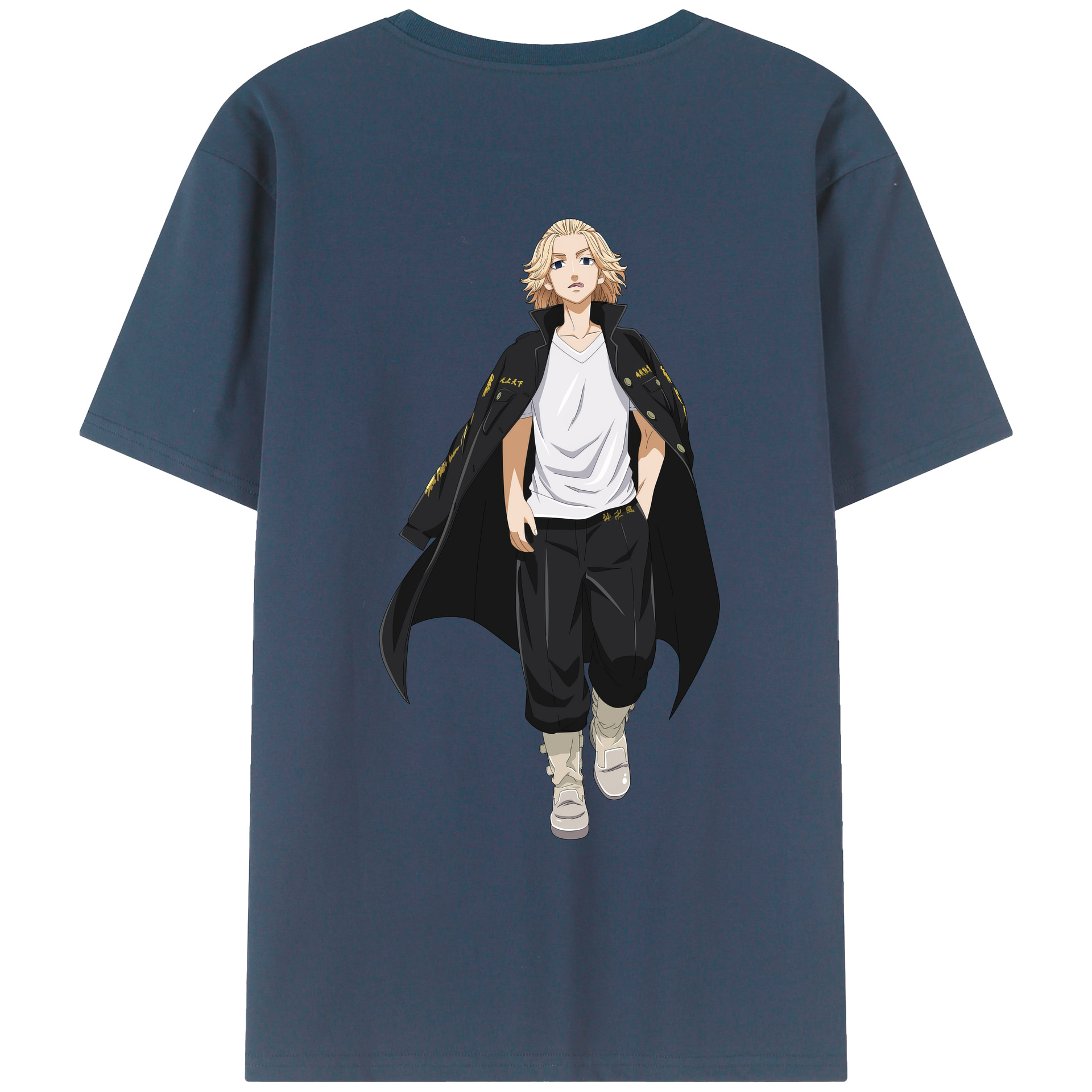 （画像用） 東京リベンジャーズ Tokyo Revengers 綿100％ メンズ半袖Tシャツ（バックプリント） 通気性