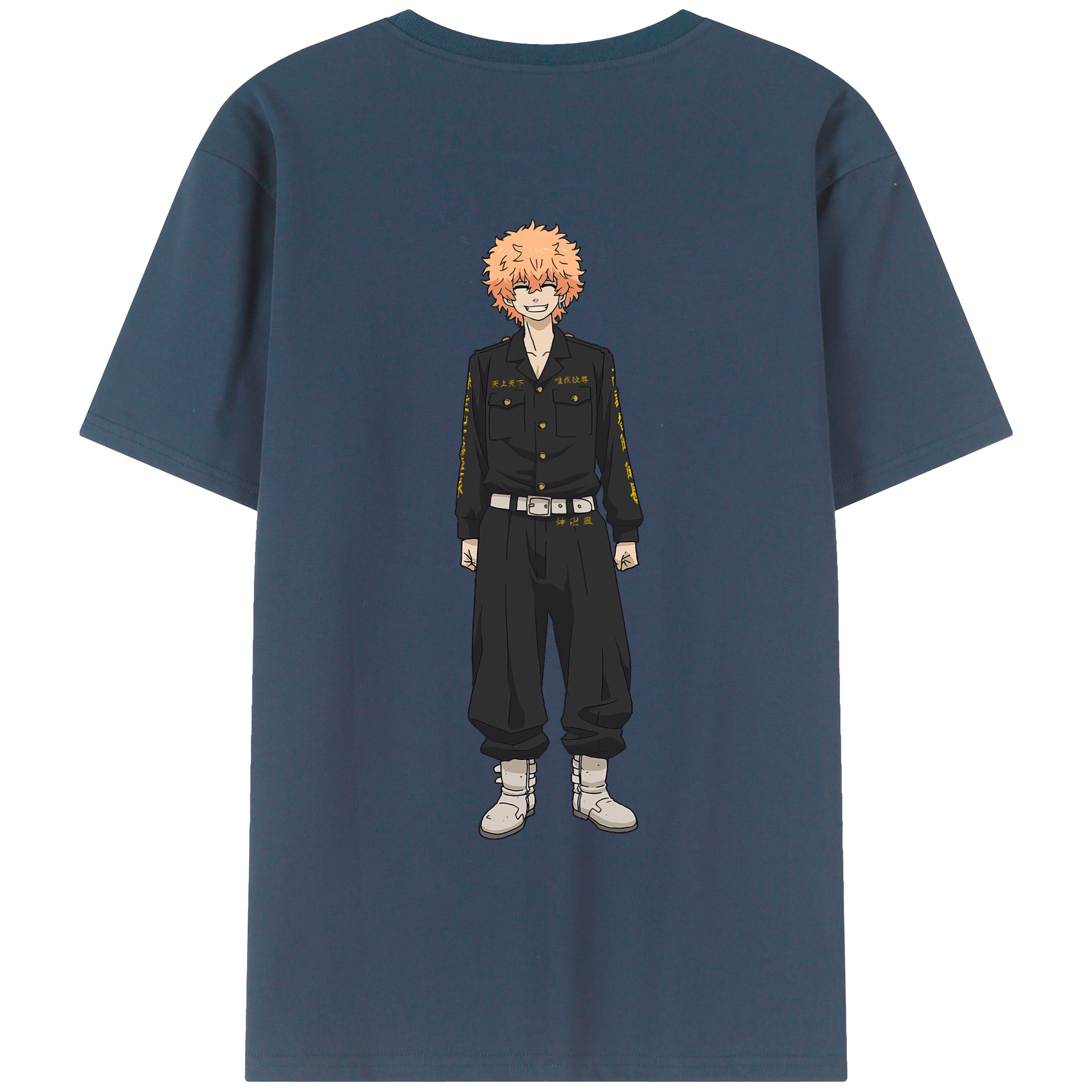 （画像用） 東京リベンジャーズ Tokyo Revengers 綿100％ メンズ半袖Tシャツ（バックプリント） 通気性