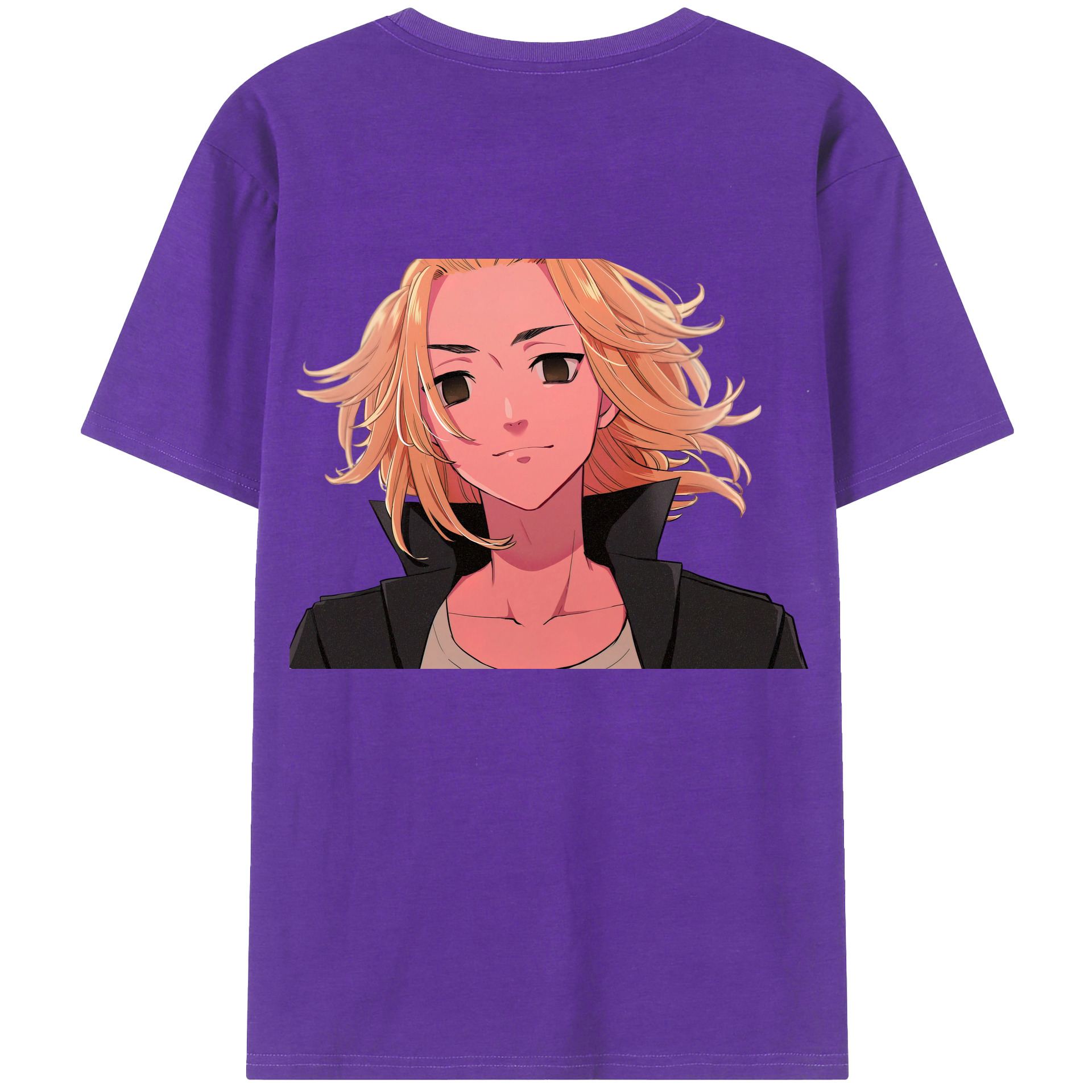 （画像用） 東京リベンジャーズ Tokyo Revengers 綿100％ メンズ半袖Tシャツ（バックプリント） 通気性
