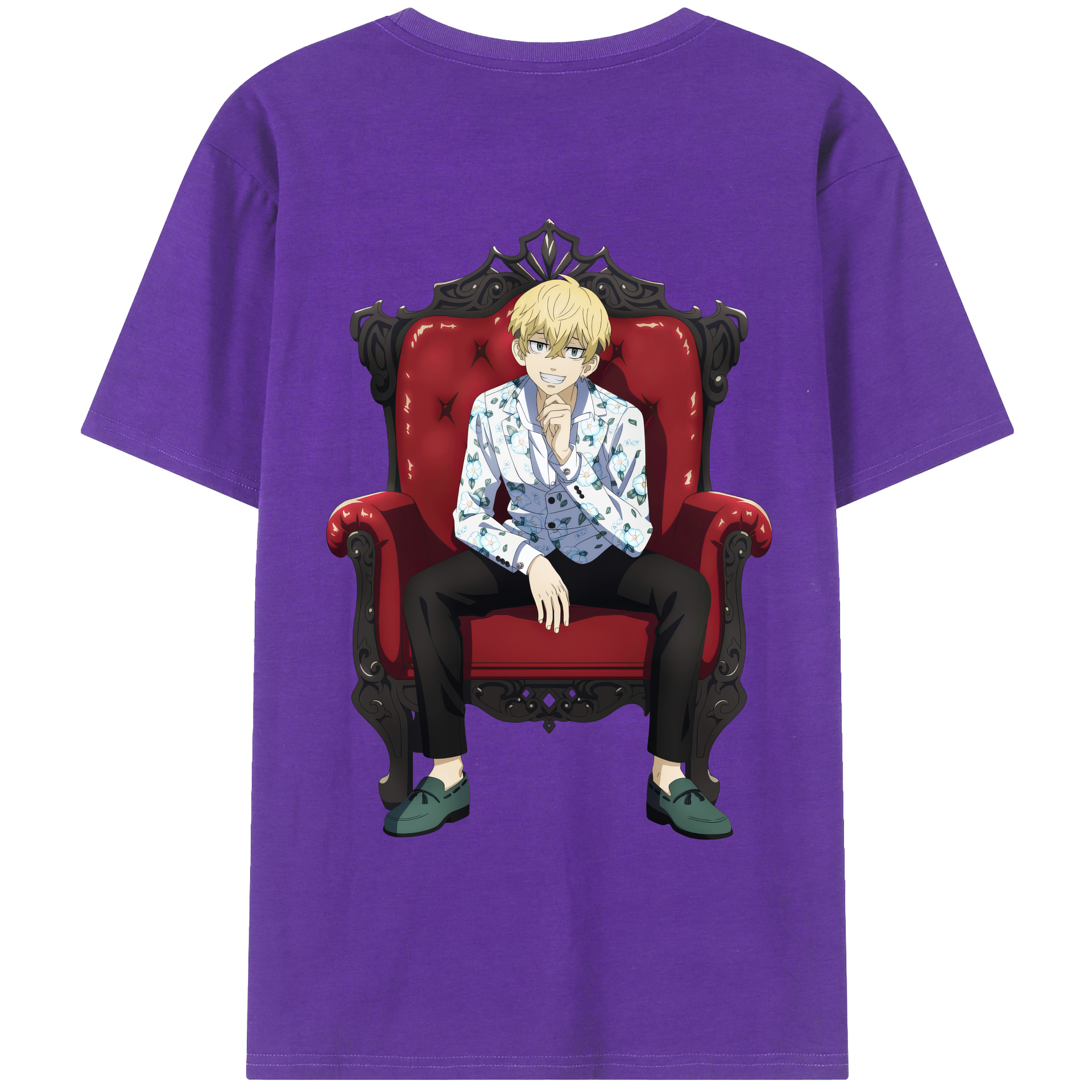 （画像用） 東京リベンジャーズ Tokyo Revengers 綿100％ メンズ半袖Tシャツ（バックプリント） 通気性