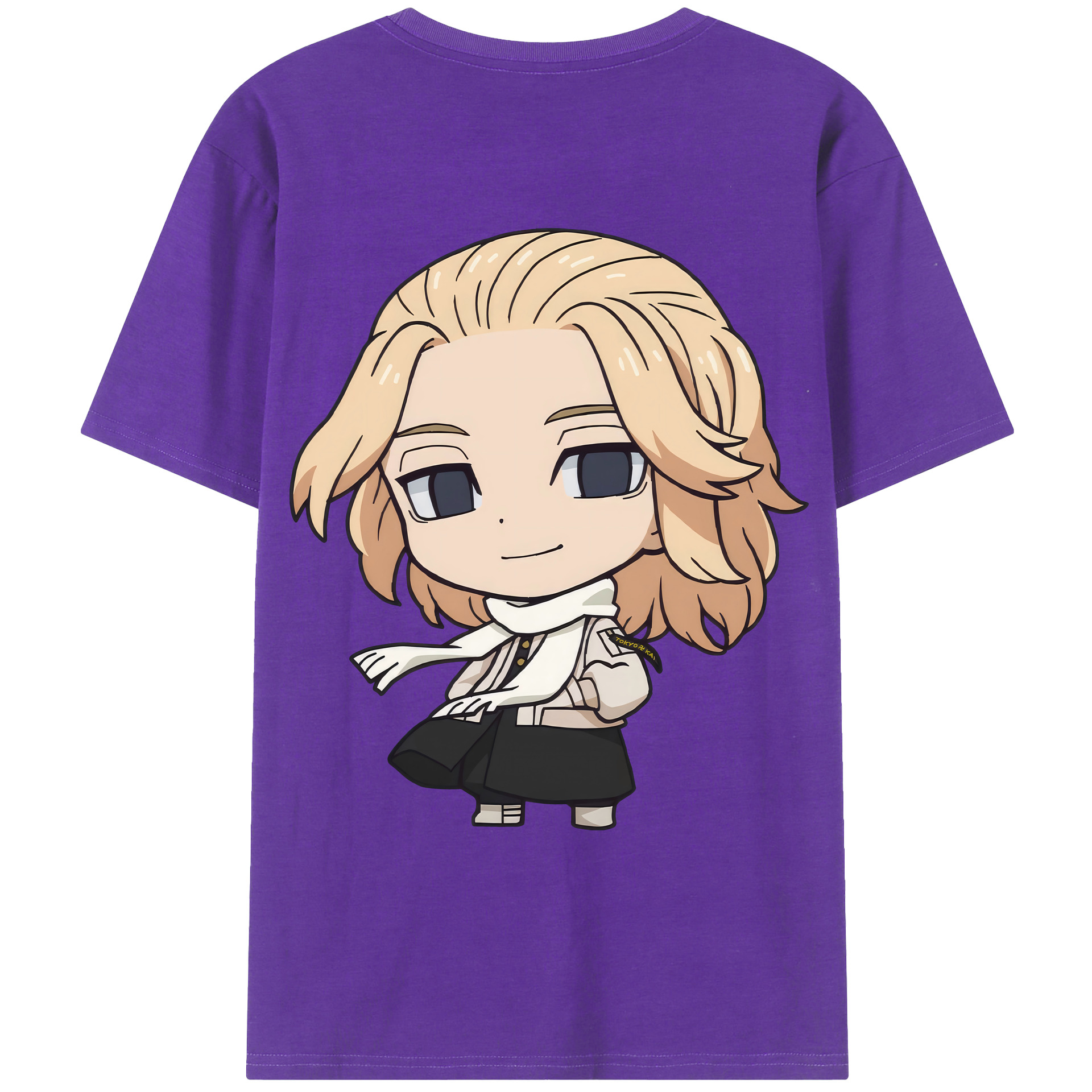 （画像用） 東京リベンジャーズ Tokyo Revengers 綿100％ メンズ半袖Tシャツ（バックプリント） 通気性
