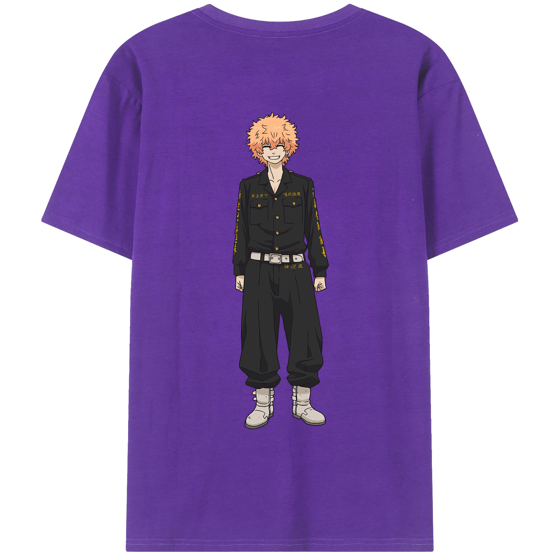 （画像用） 東京リベンジャーズ Tokyo Revengers 綿100％ メンズ半袖Tシャツ（バックプリント） 通気性