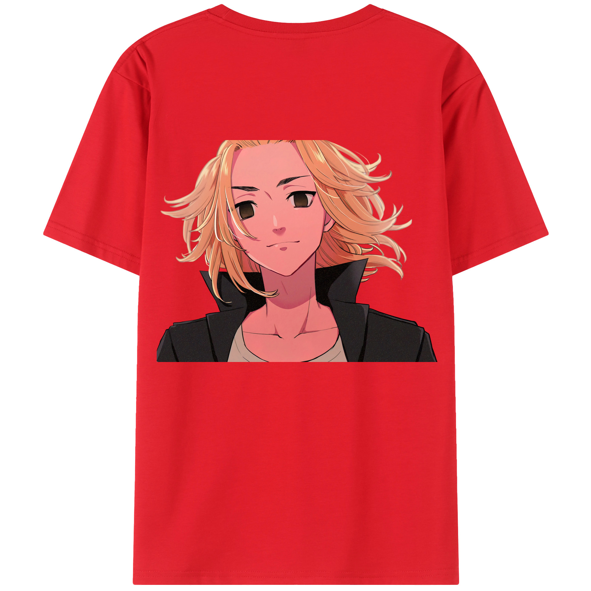 （画像用） 東京リベンジャーズ Tokyo Revengers 綿100％ メンズ半袖Tシャツ（バックプリント） 通気性