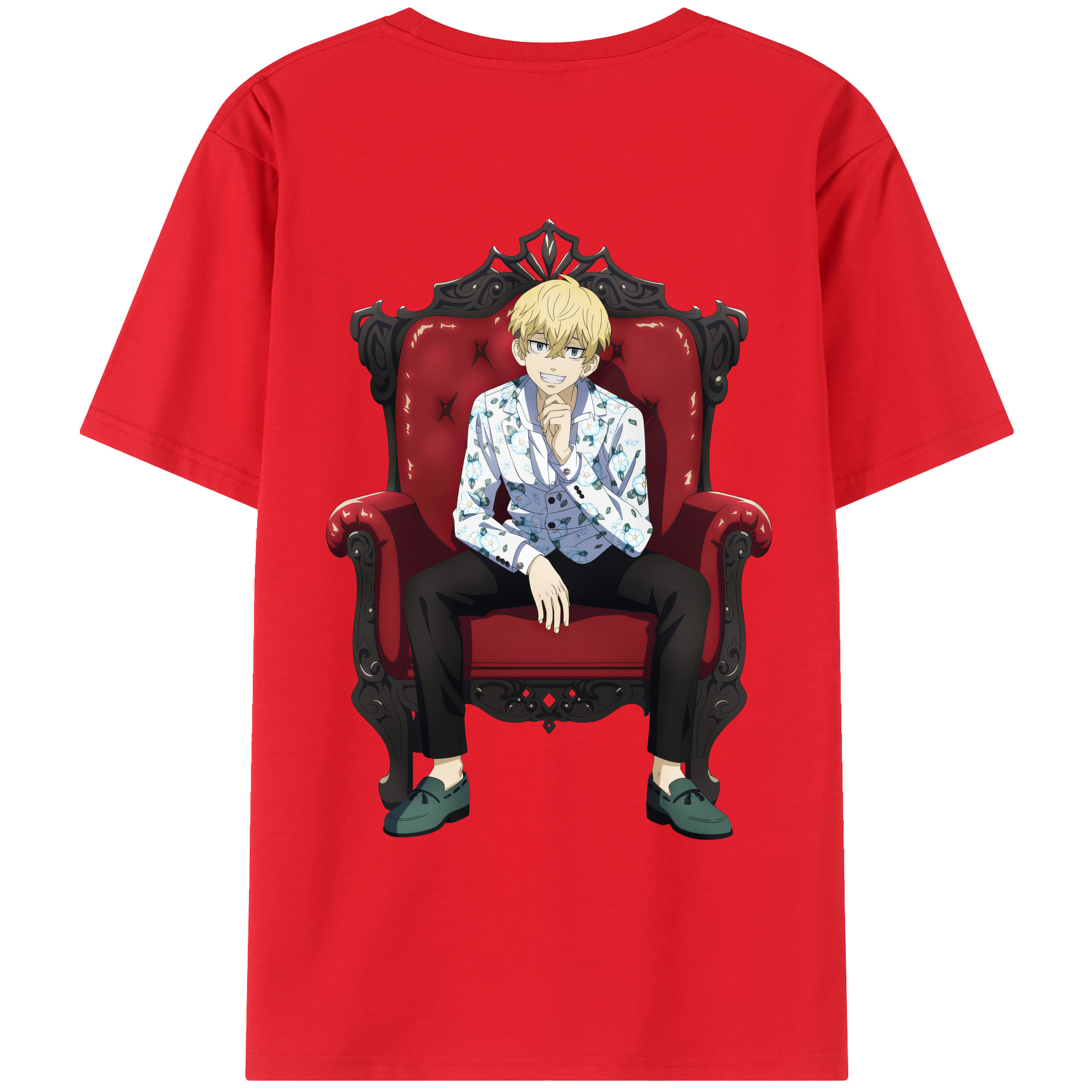 （画像用） 東京リベンジャーズ Tokyo Revengers 綿100％ メンズ半袖Tシャツ（バックプリント） 通気性