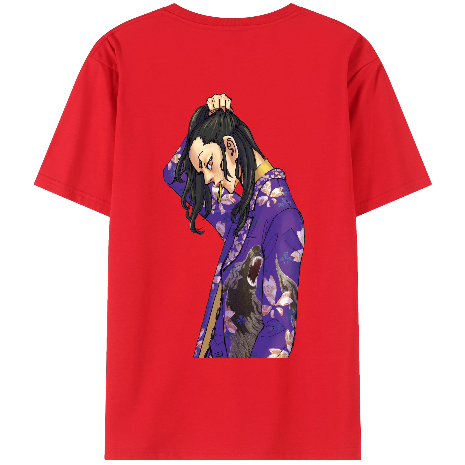 （画像用） 東京リベンジャーズ Tokyo Revengers 綿100％ メンズ半袖Tシャツ（バックプリント） 通気性