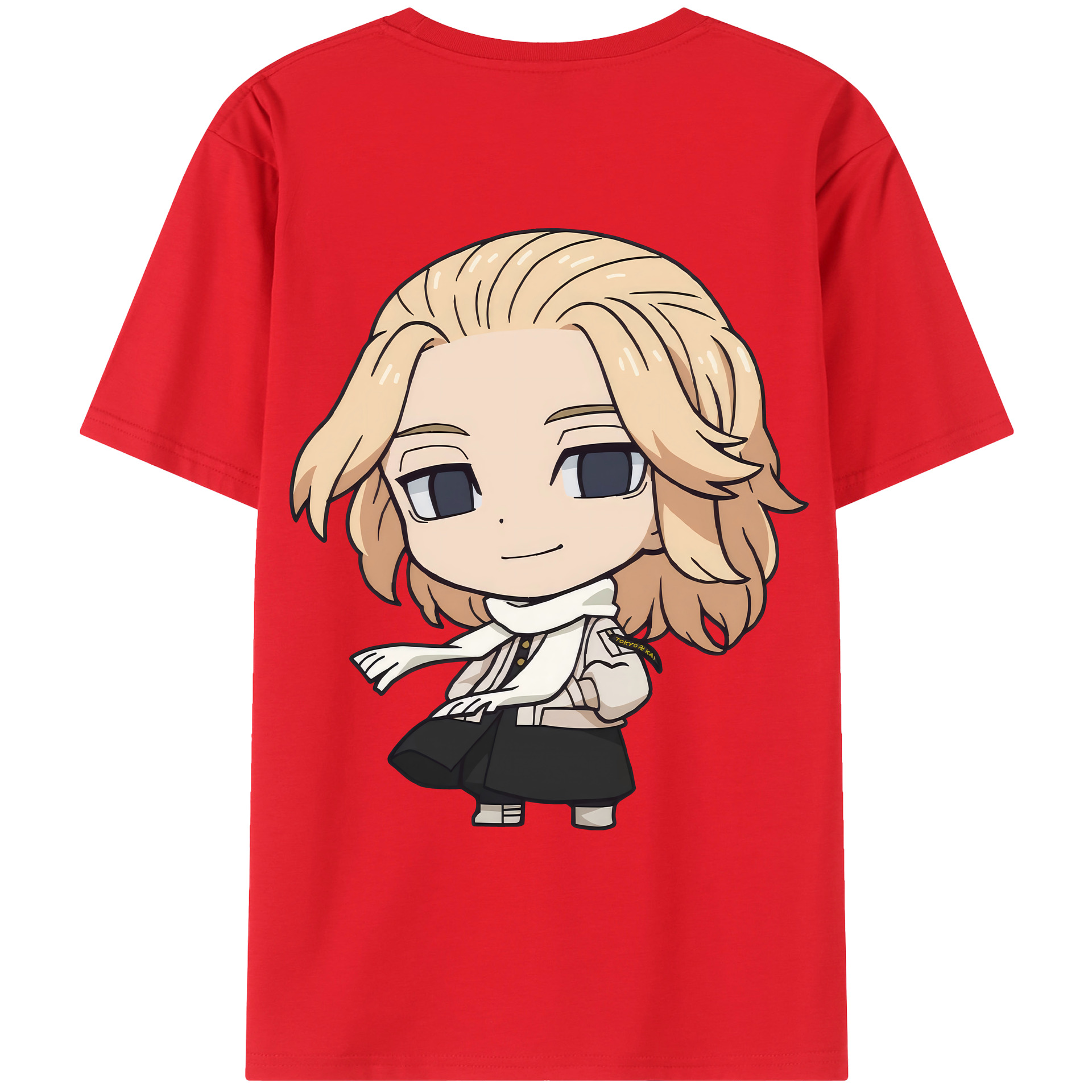 （画像用） 東京リベンジャーズ Tokyo Revengers 綿100％ メンズ半袖Tシャツ（バックプリント） 通気性
