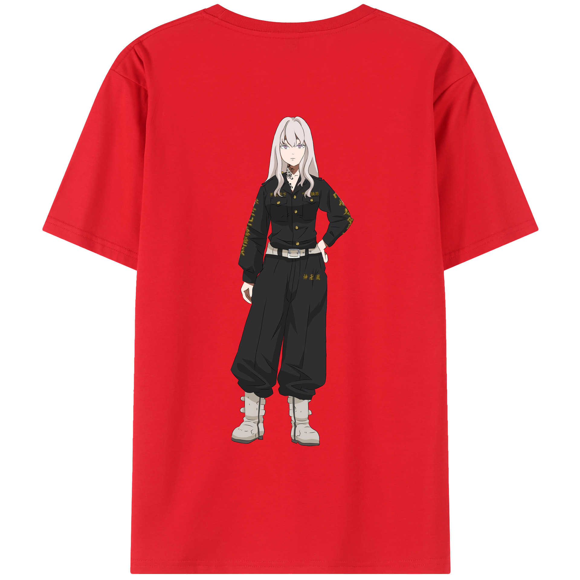 （画像用） 東京リベンジャーズ Tokyo Revengers 綿100％ メンズ半袖Tシャツ（バックプリント） 通気性