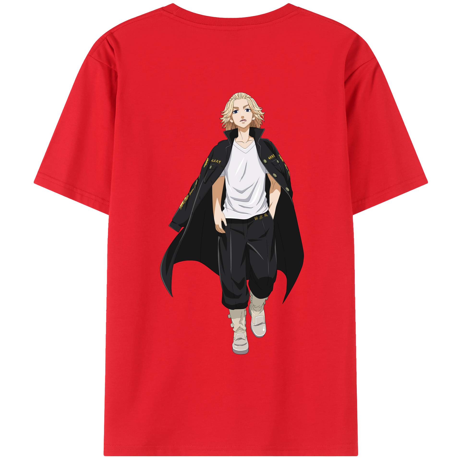 （画像用） 東京リベンジャーズ Tokyo Revengers 綿100％ メンズ半袖Tシャツ（バックプリント） 通気性