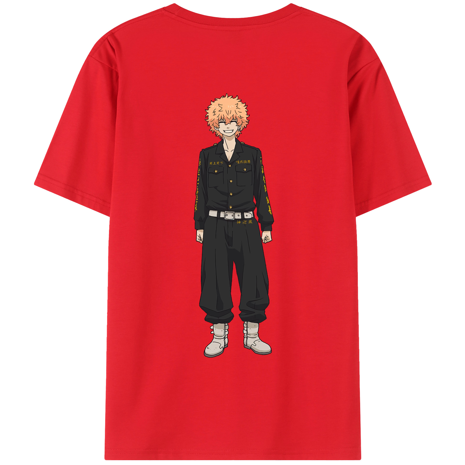 （画像用） 東京リベンジャーズ Tokyo Revengers 綿100％ メンズ半袖Tシャツ（バックプリント） 通気性
