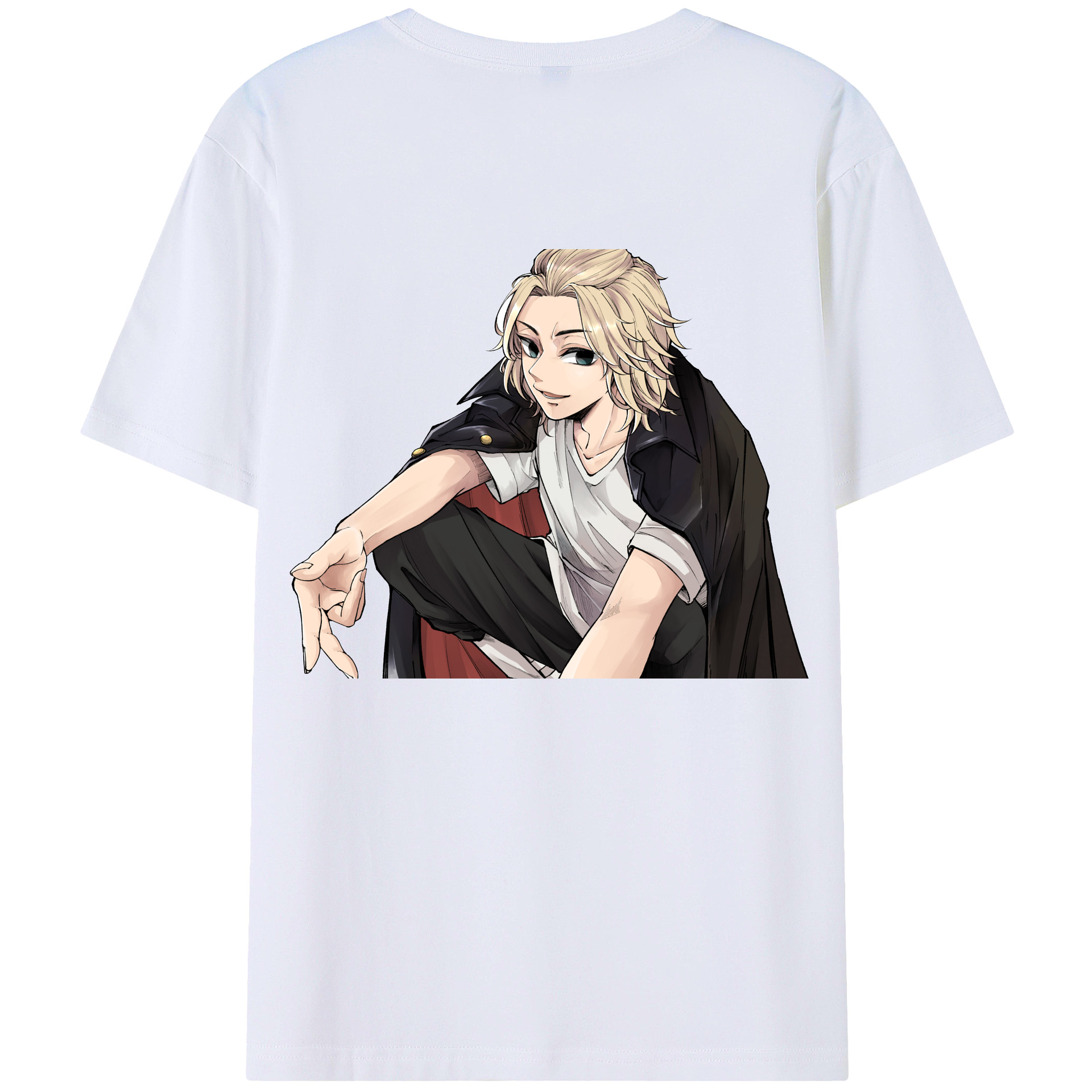 （画像用） 東京リベンジャーズ Tokyo Revengers 綿100％ メンズ半袖Tシャツ（バックプリント） 通気性