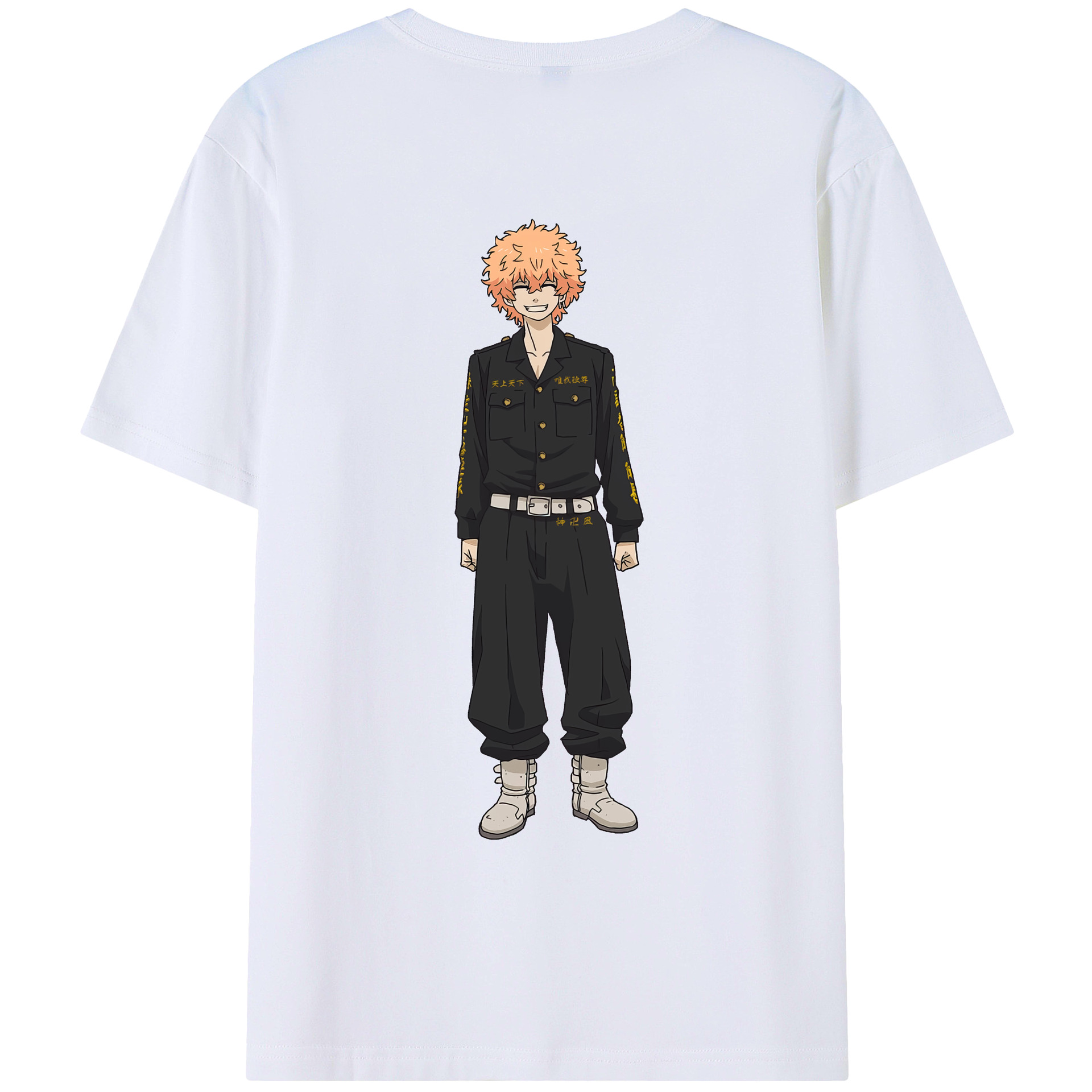 （画像用） 東京リベンジャーズ Tokyo Revengers 綿100％ メンズ半袖Tシャツ（バックプリント） 通気性