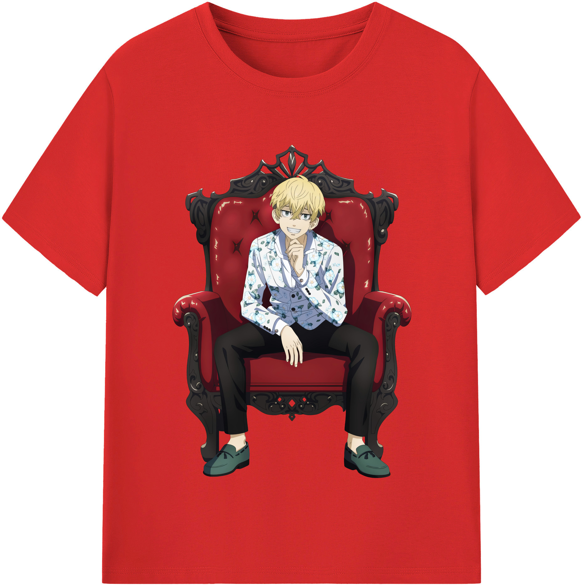 （画像用） 東京リベンジャーズ Tokyo Revengers レディースカジュアルプリントTシャツ（綿100％）
