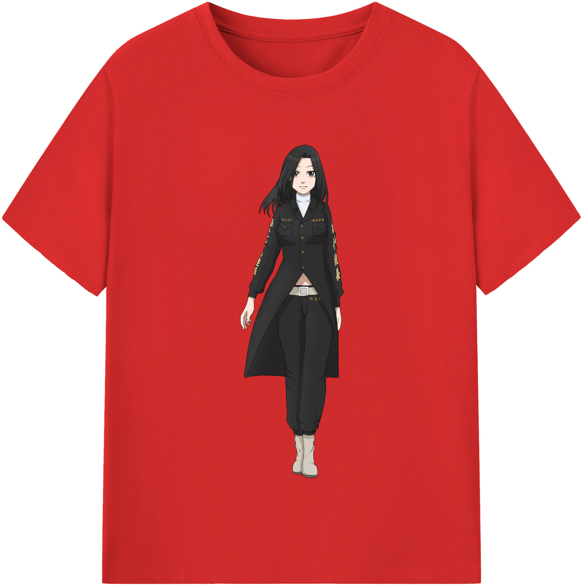 （画像用） 東京リベンジャーズ Tokyo Revengers レディースカジュアルプリントTシャツ（綿100％）