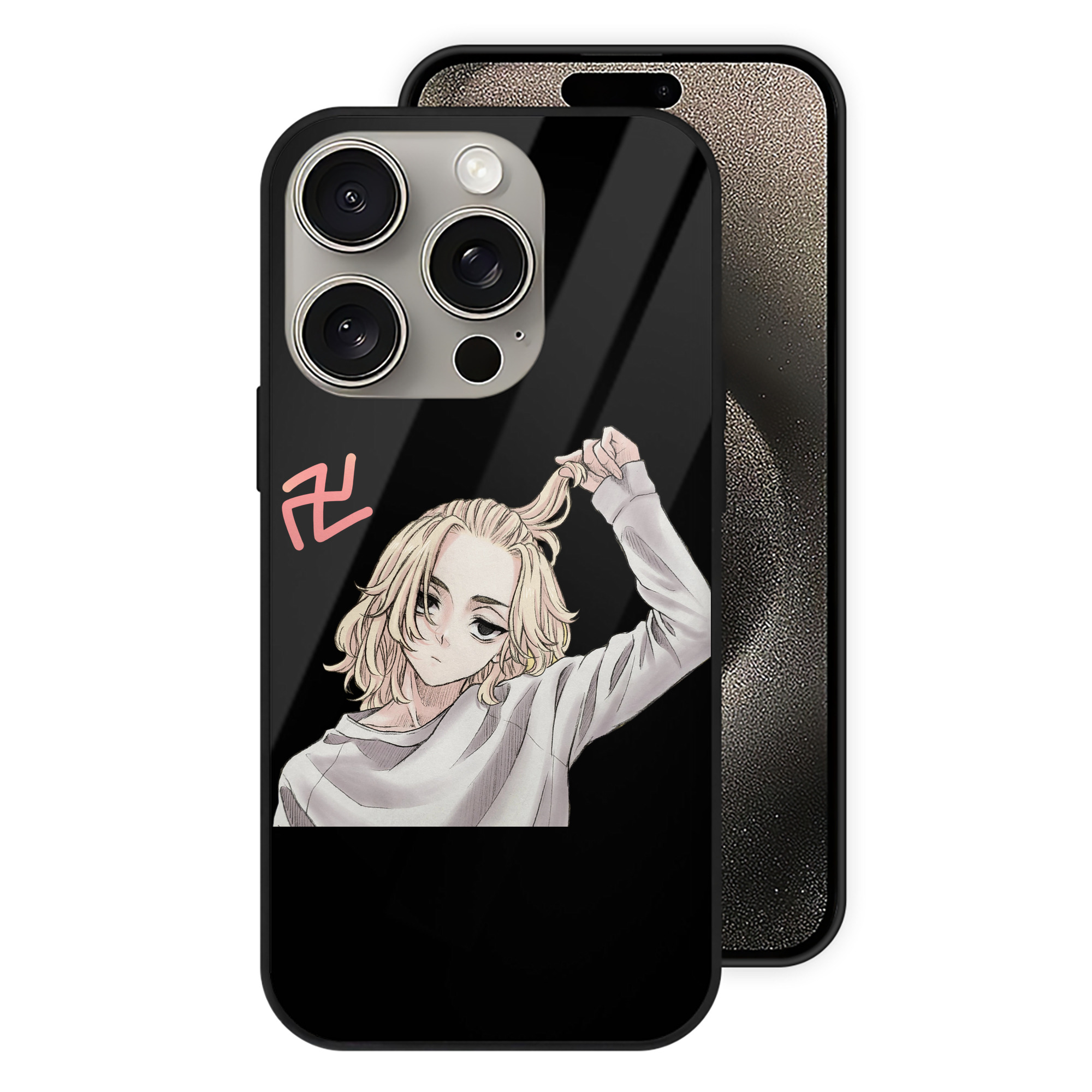 （画像用） 東京リベンジャーズ Tokyo Revengers 【iPhone15Pro対応】スマホケース 耐衝撃＆黄変防止 背面ガラス