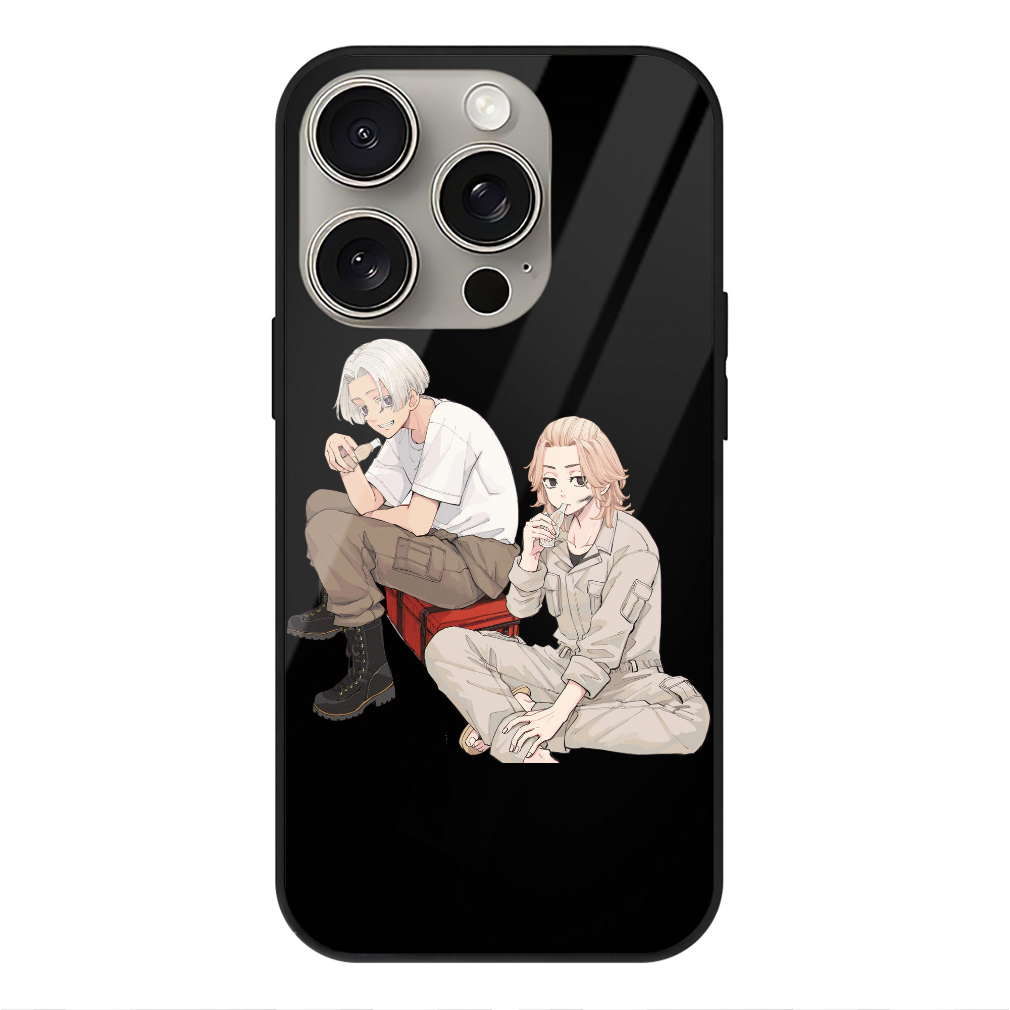 （画像用） 東京リベンジャーズ Tokyo Revengers 【iPhone15Pro対応】スマホケース 耐衝撃＆黄変防止 背面ガラス